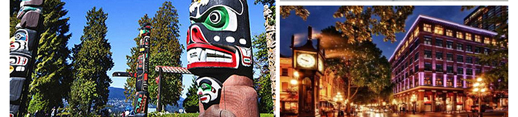 温哥华唐人街夜景