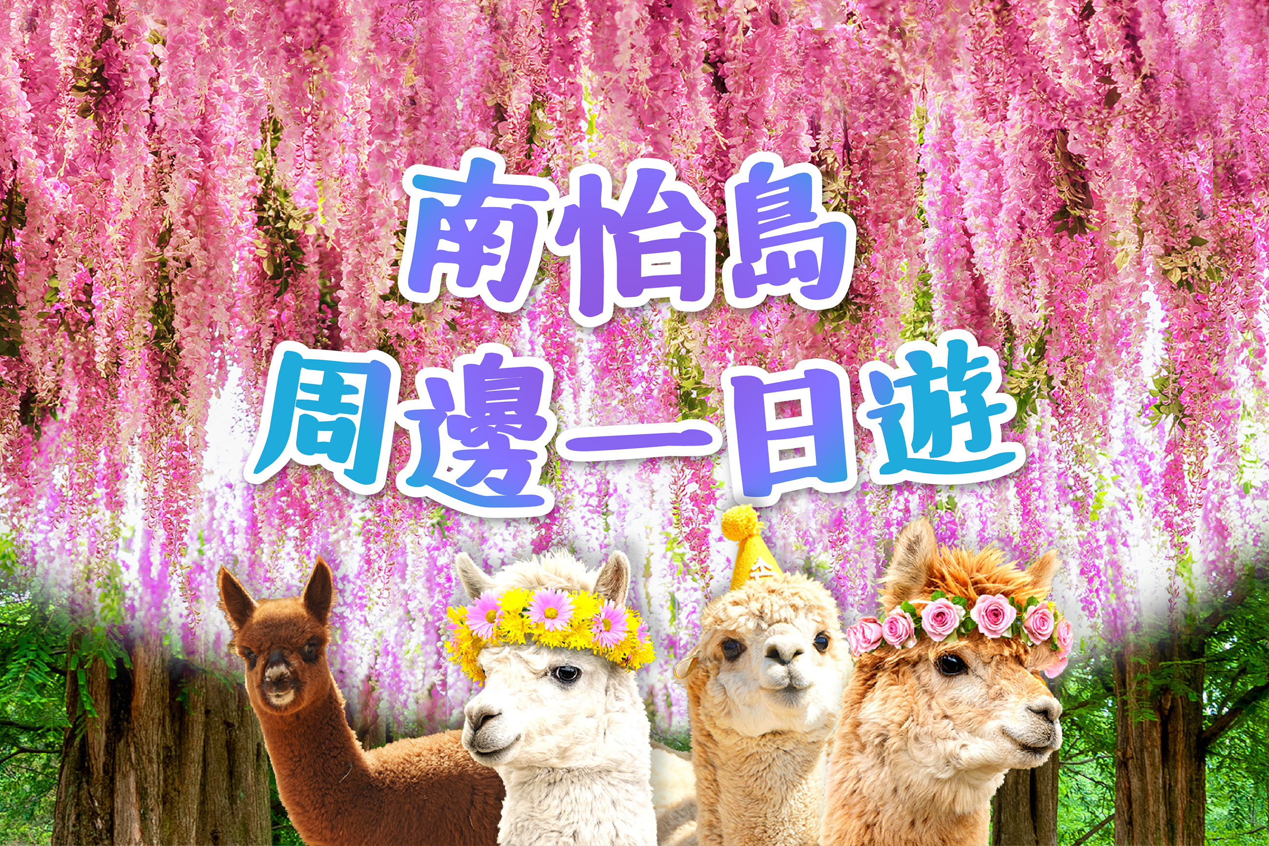 南怡岛／海棠花园／草泥马乐园／铁道自行车／小法国村／晨静树木园一日游