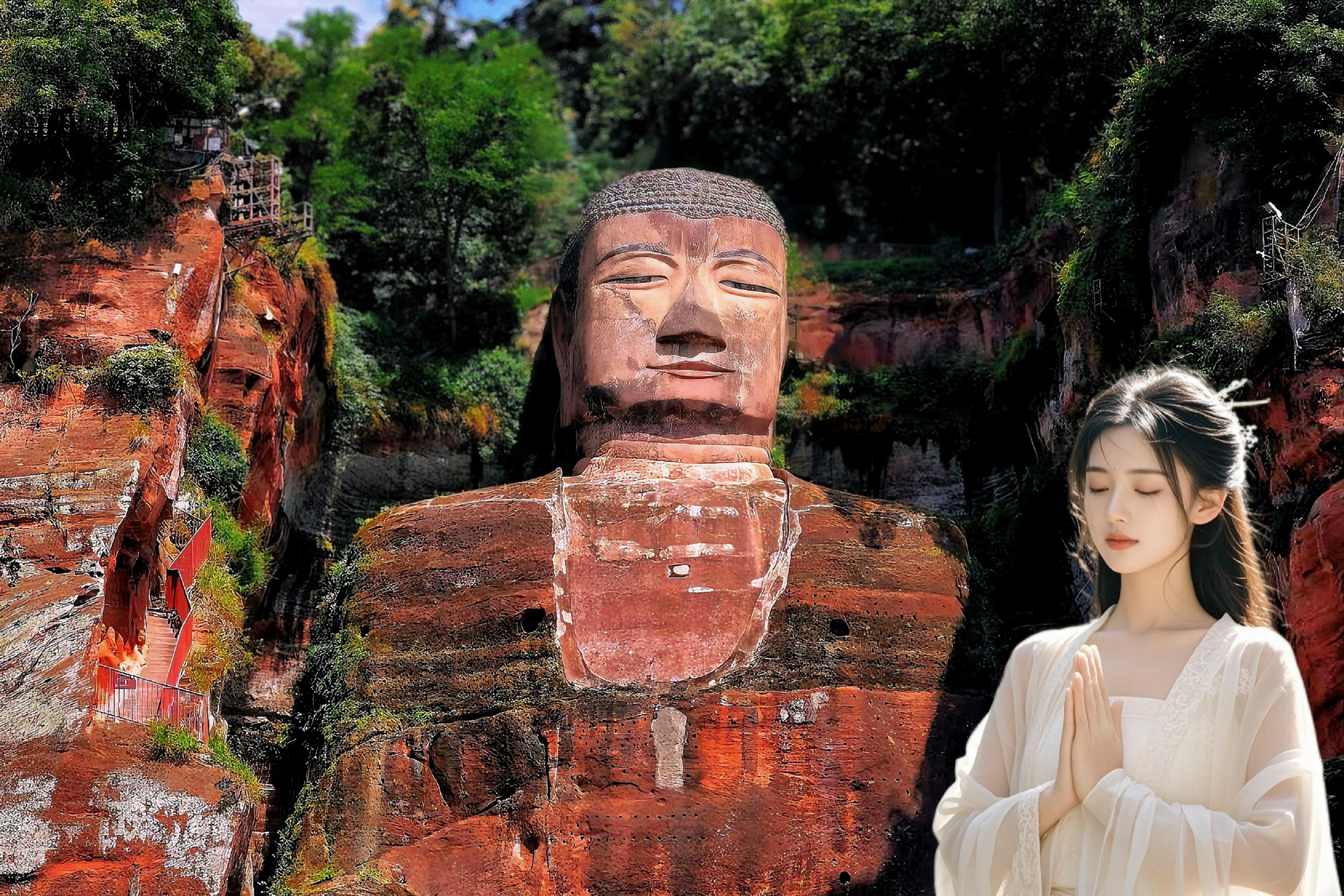 四川成都乐山大佛·黄龙溪古镇一日探秘（豪华头等舱大巴+UNESCO遗产船观大佛+或者抱佛脚祈福+夜赏川剧变脸+漫游千年水乡）