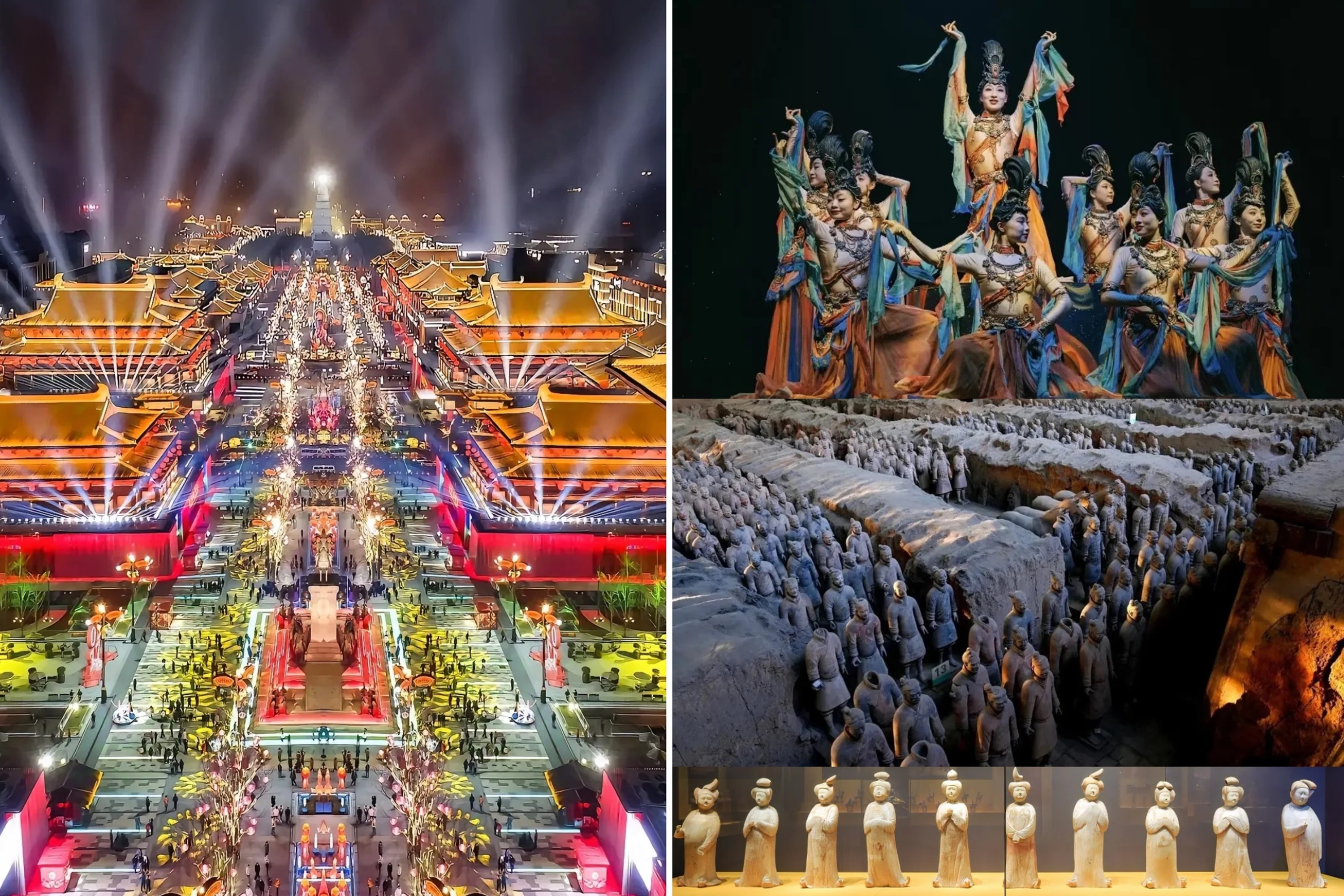 西安兵马俑博物馆+华清池+慈恩寺+西安博物院2日游（大唐不夜城+探幽华清宫赠送《西安千古情》+特色餐食+4钻酒店）