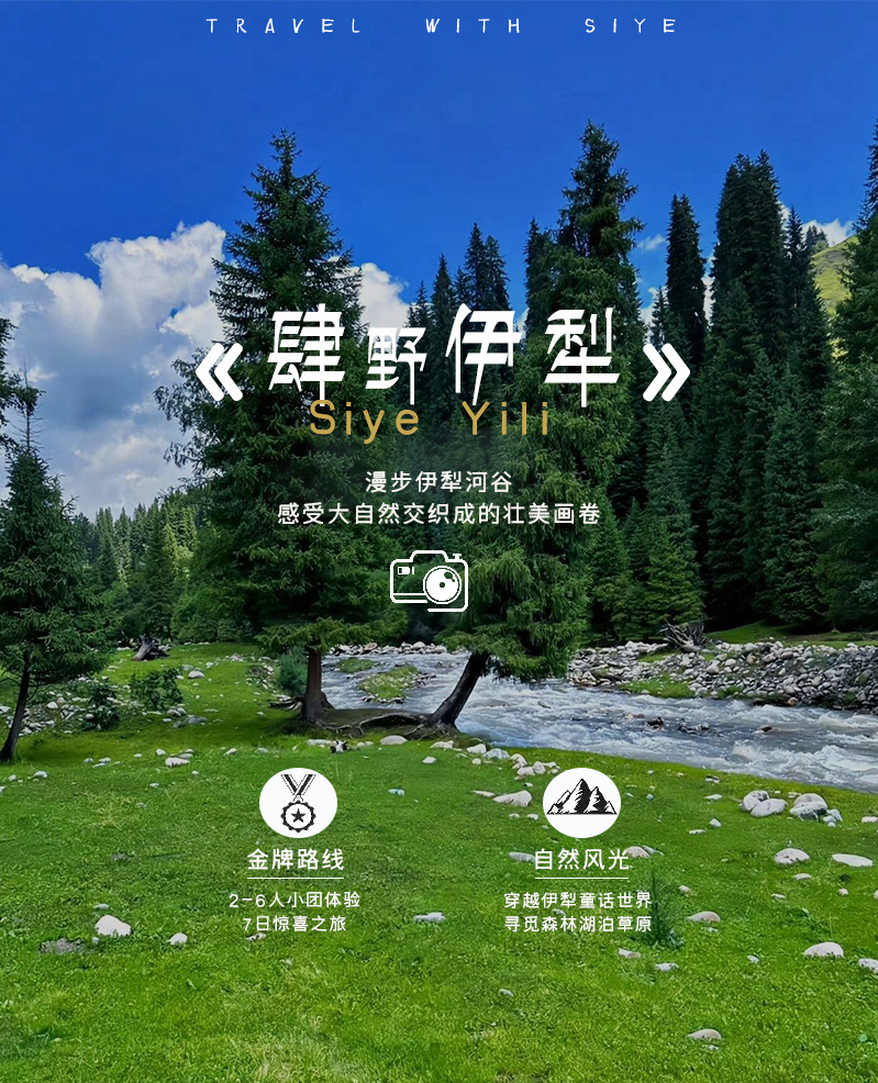 新疆肆野伊犁7日游（无人机航拍+赛里木湖下午茶+库尔德宁自驾+那拉提空中草原+独山子大峡谷+果子沟大桥+六星街）