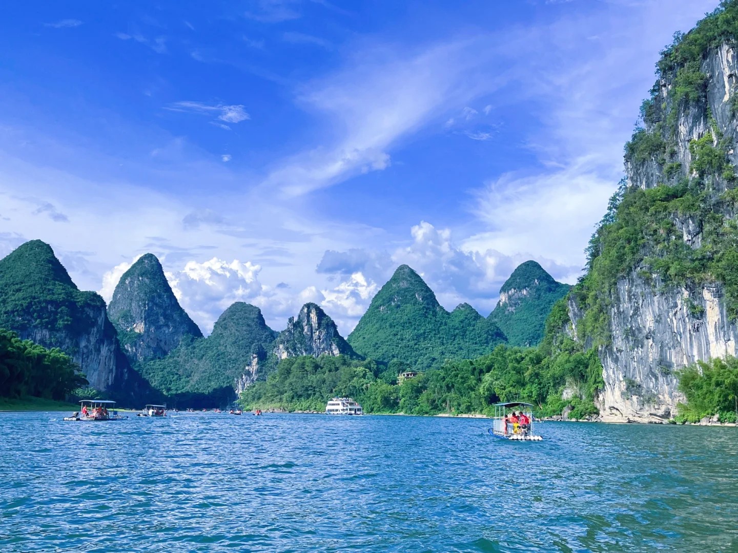 桂林阳朔遇龙河+瀑布江+兴坪古镇+二十元背景图一日游（8人小团）