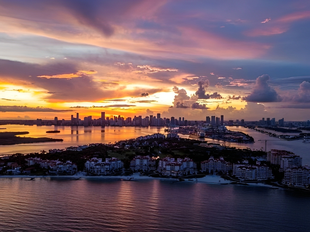 迈阿密：香槟私人飞机夜游
