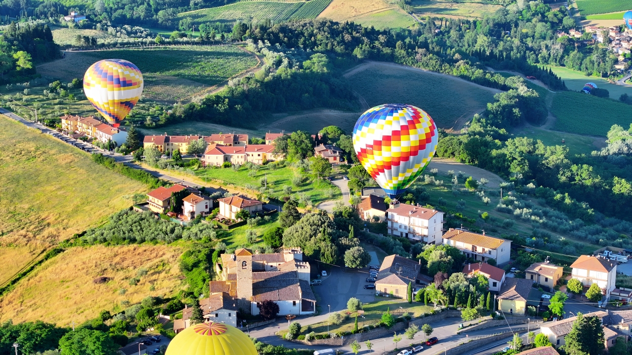 托斯卡纳私人热气球飞行体验