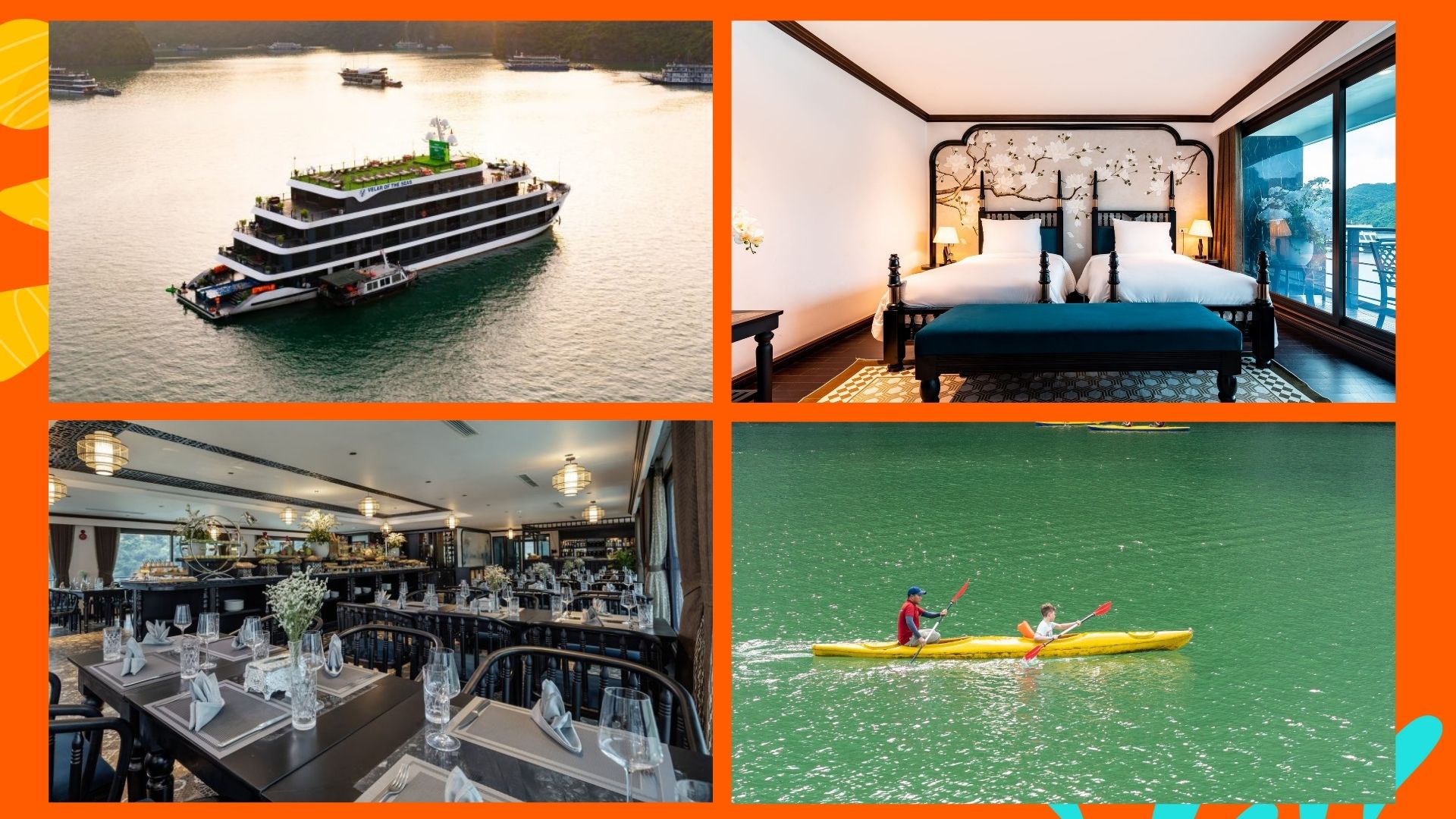 三日两夜韦拉海洋之星号游轮（Velar of The Seas Cruise）畅游下龙湾和兰哈湾，探秘黑暗洞穴