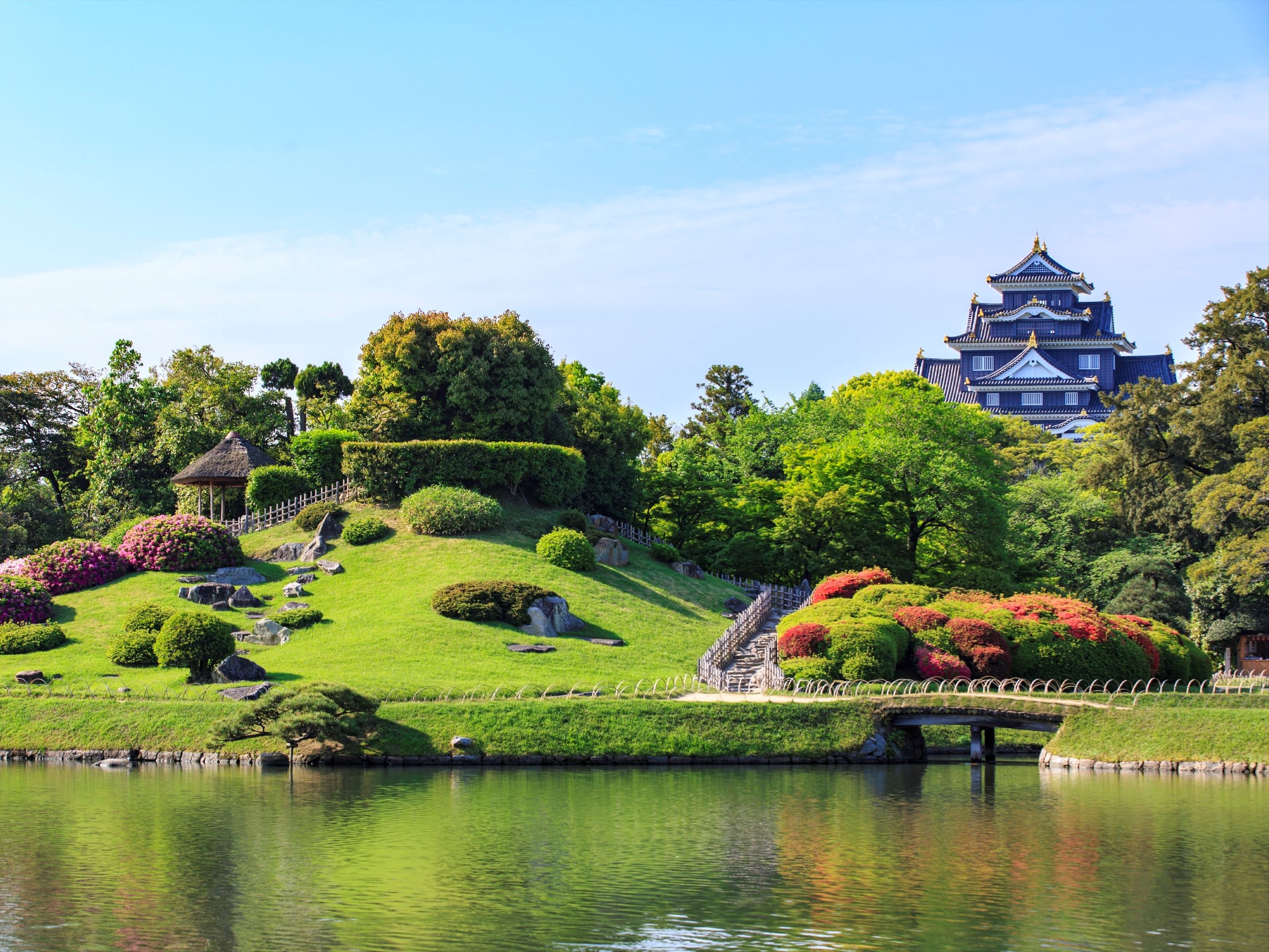 冈山: 8小时私人包车 - 后乐园 & 吉备津神社 & 仓敷美观地区 & 鹫羽山 & 儿岛路线一日游 (冈山市内出发)