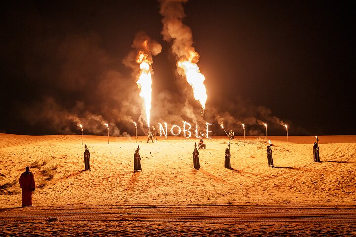 尊享沙漠探险之旅，精彩表演，诺布勒营地 (Noble Camp) 美食盛宴