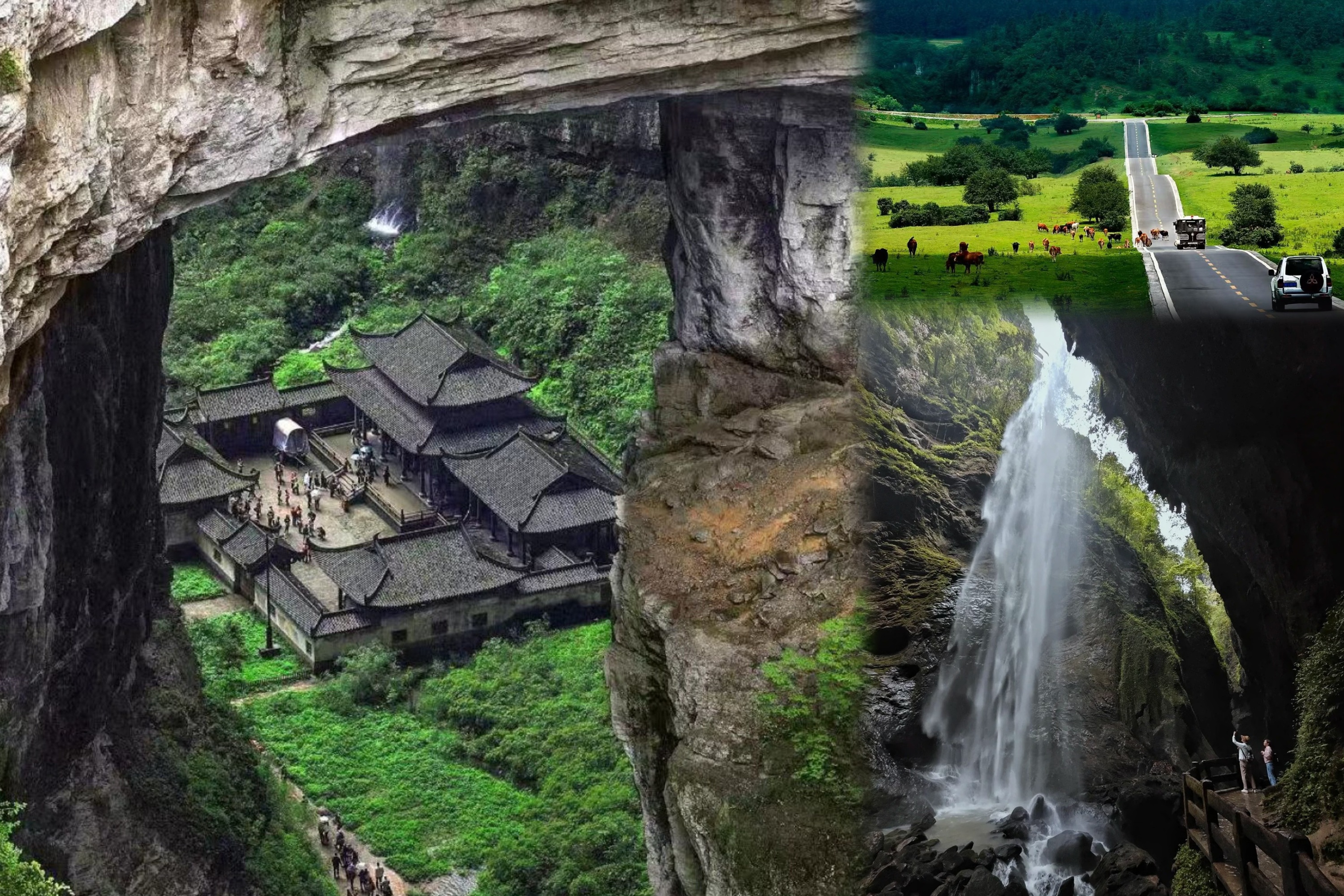 重庆武隆天生三桥高端一日游（龙水峡地缝+喀斯特地貌+电影《变形金刚》拍摄地+重庆往返+寻觅地缝奇观+赠送特色美食）