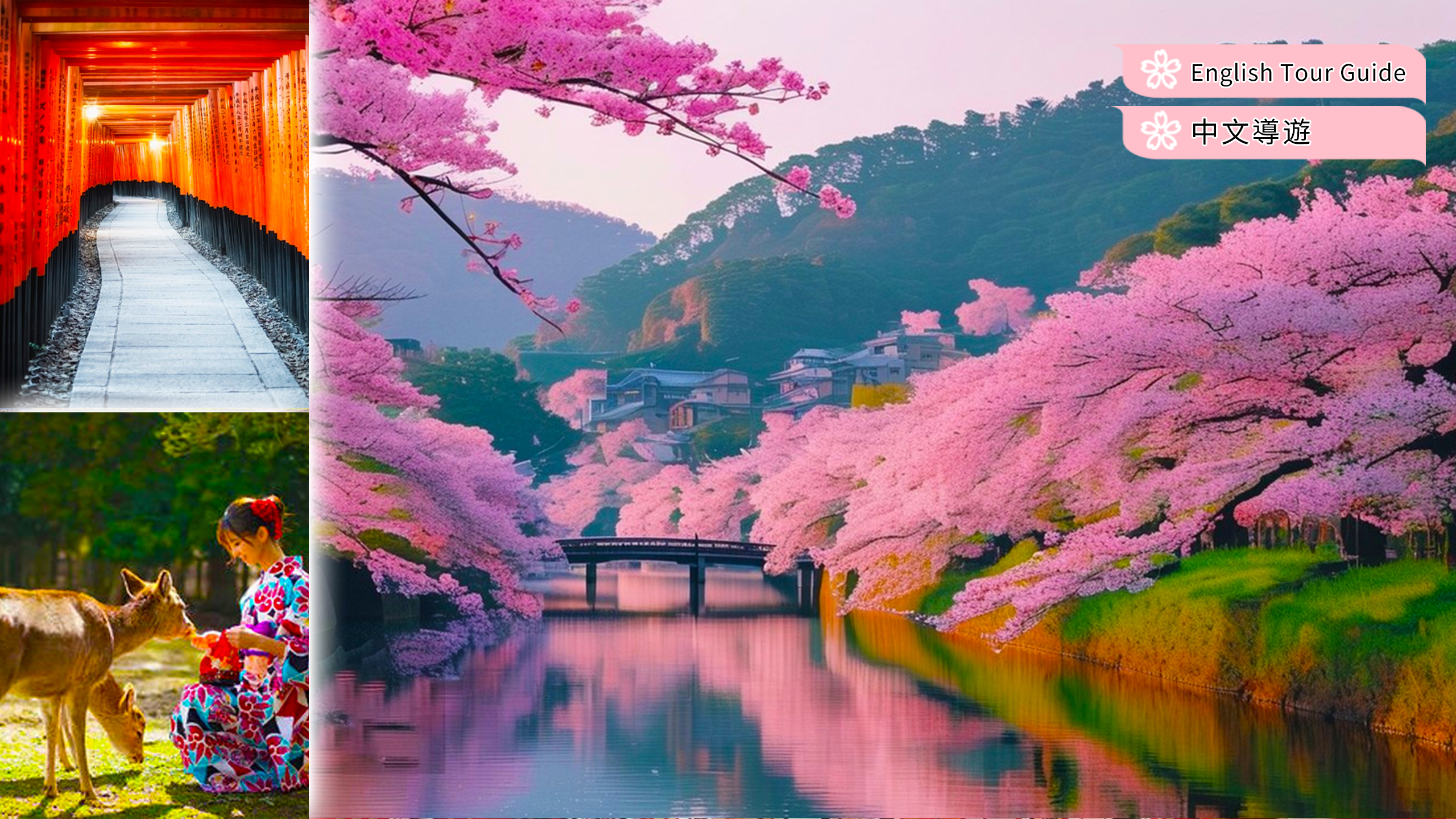 京都清水寺3小时＆奈良公园（送鹿饼）&伏见稻荷大社千本鸟居一日游|大阪/京都出发