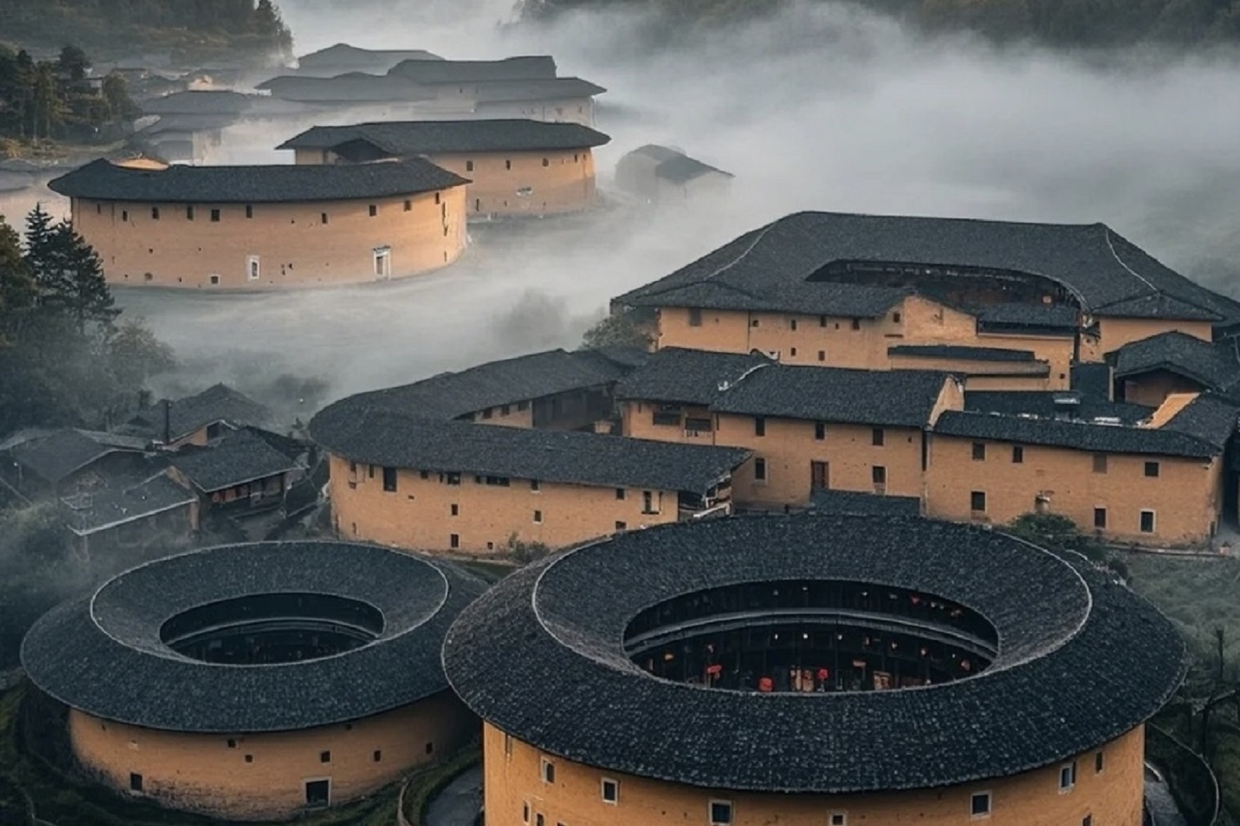 厦门永定洪坑土楼&高北土楼群包车往返一日游	