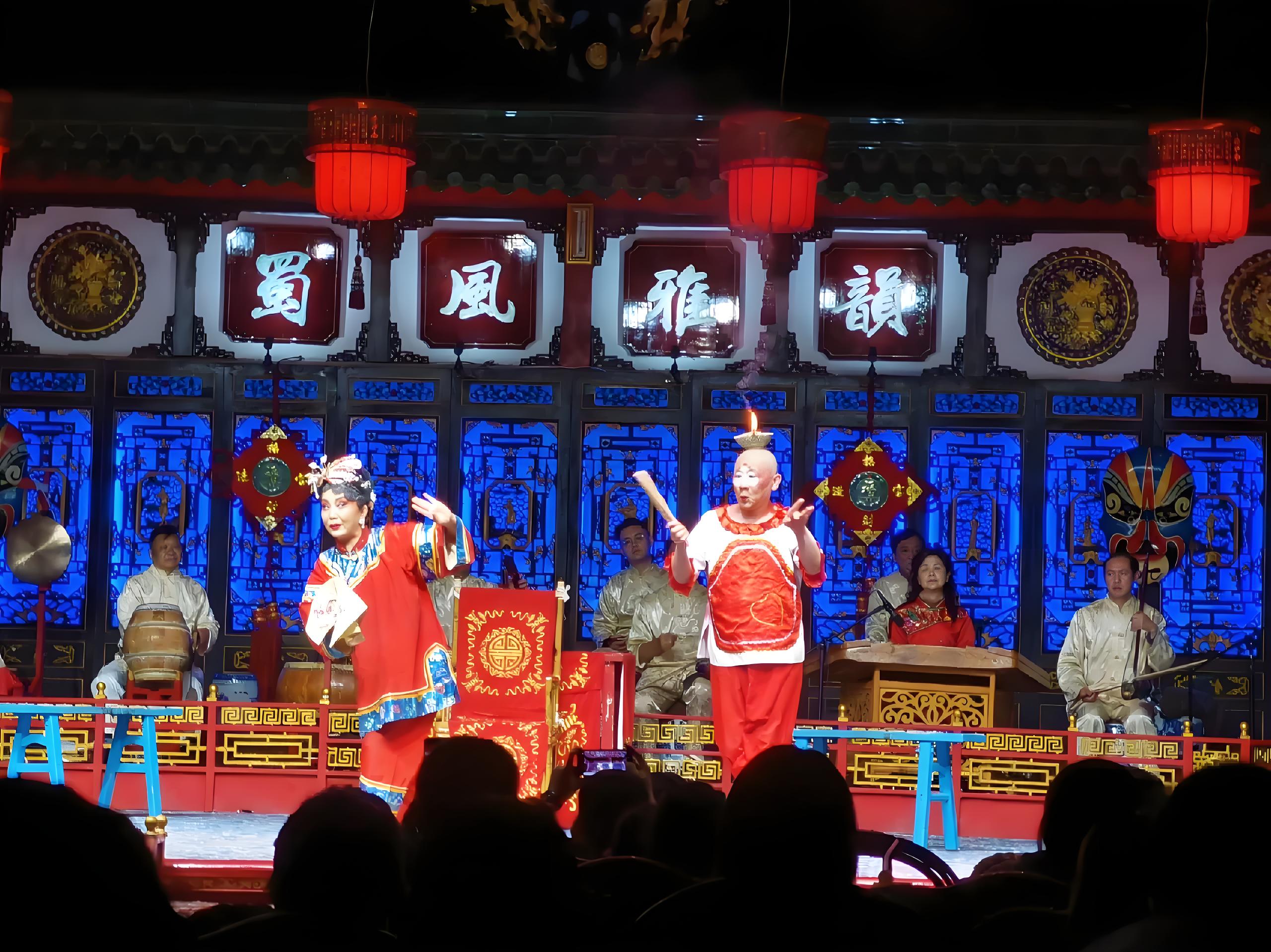 成都私人导览夜游 文殊院 蜀风雅韵川剧变脸表演