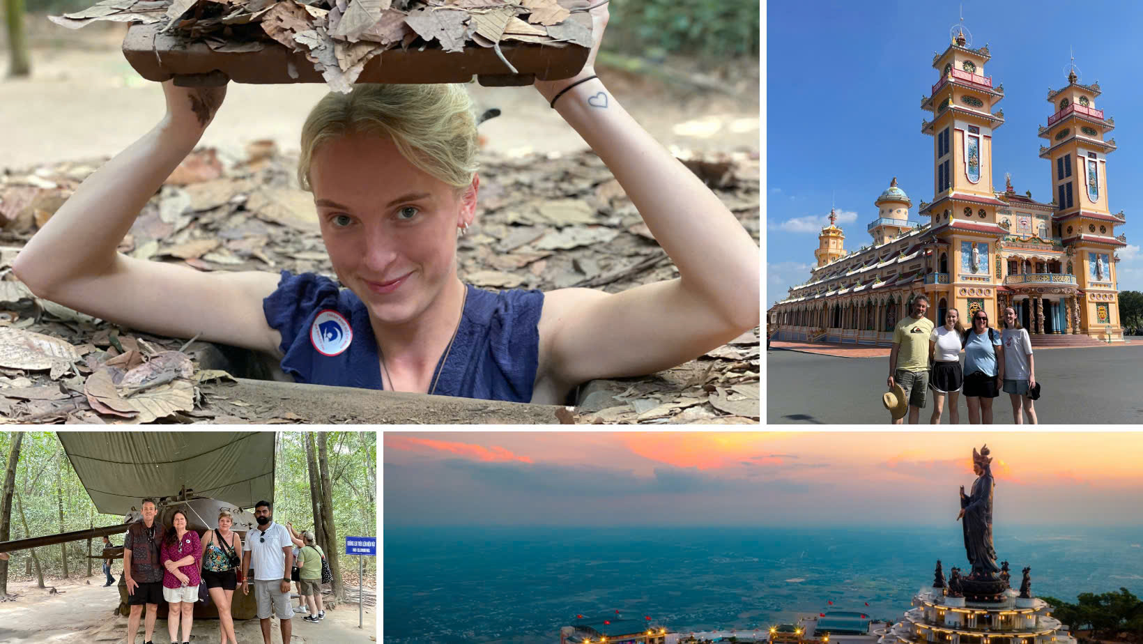 古芝地道、高台教圣地和黑婆山一日游（胡志明市出发）