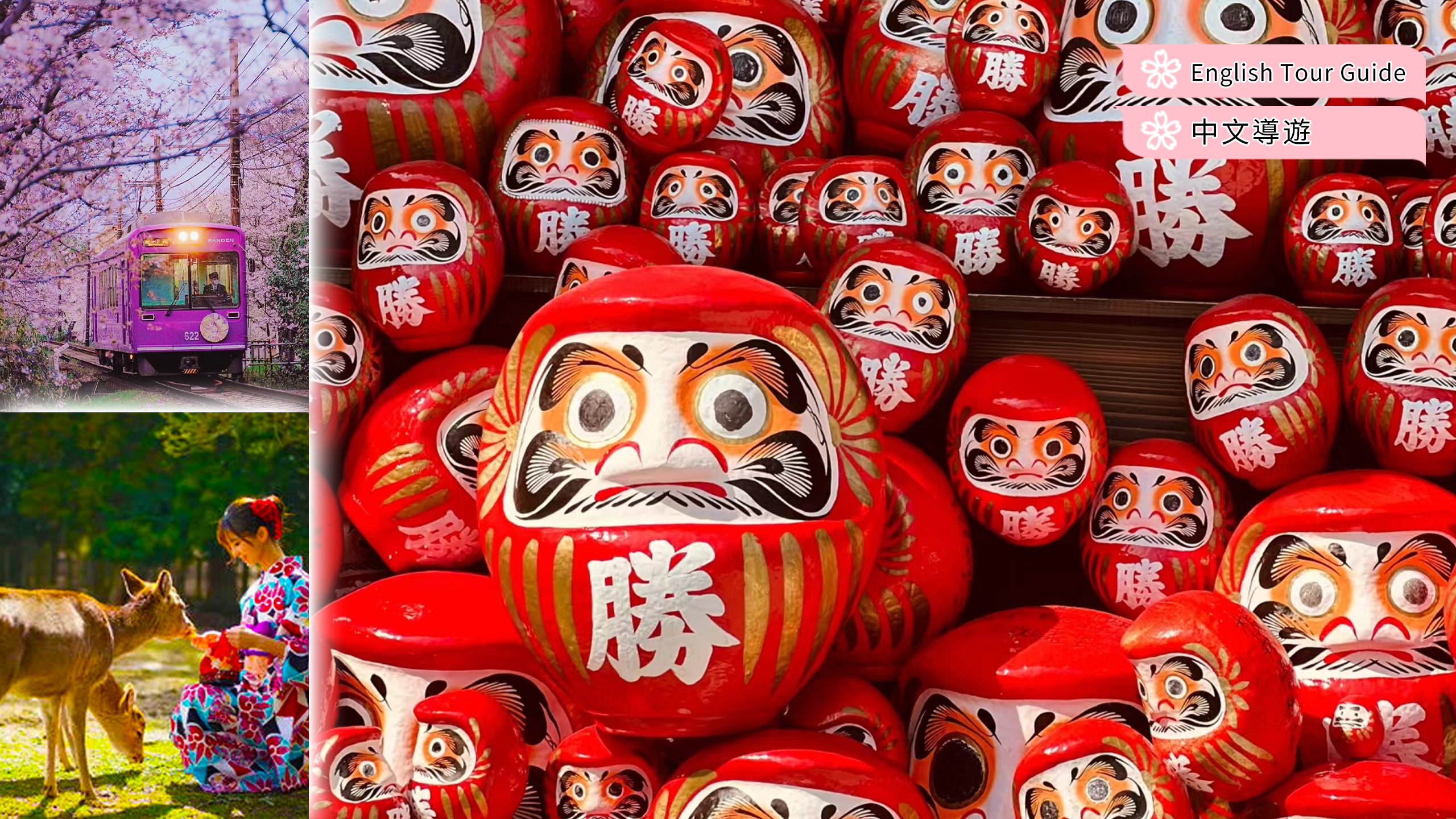 【京都&奈良&岚山&胜尾寺美景线】岚山&伏见稻荷大社千本鸟居&奈良公园喂小鹿&胜尾寺看小达摩一日游|大阪出发