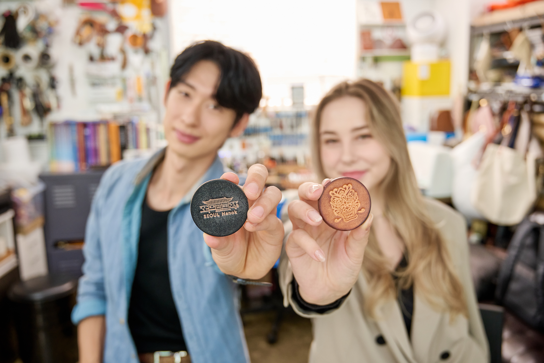 韩式符号皮革磁铁制作体验