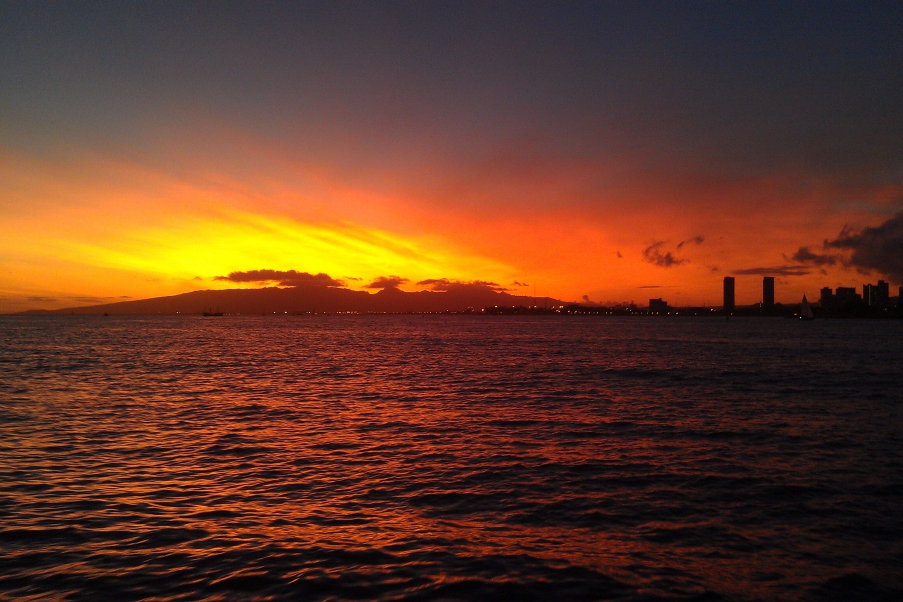 威基基双体帆船日落鸡尾酒体验