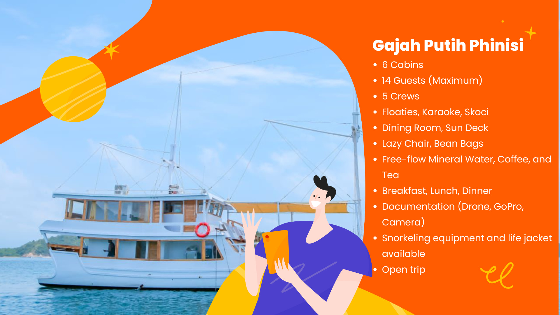 Gajah Putih Phinisi 科莫多岛船宿体验（拉布安巴佐出发）