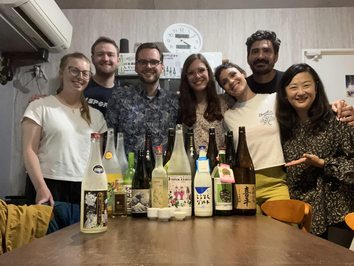 日本东京筑地市场日本酒描述和品尝体验