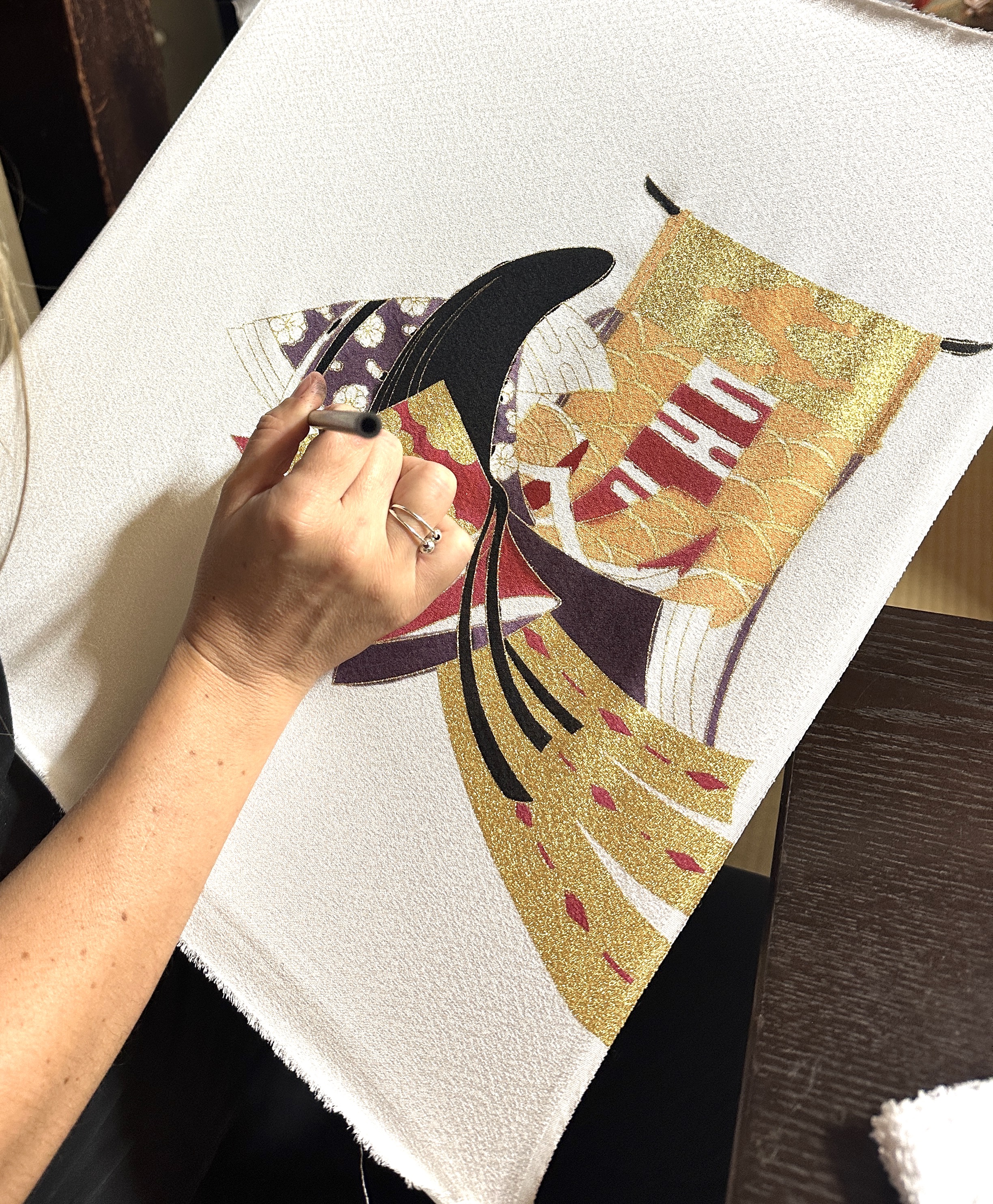 京都传统友禅染体验