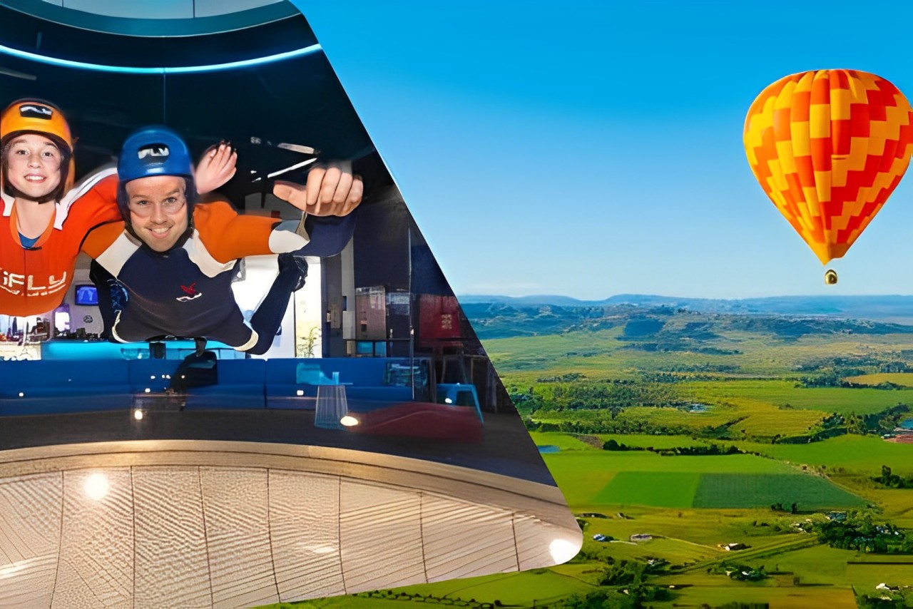黄金海岸热气球之旅 + 免费 iFLY 室内跳伞体验