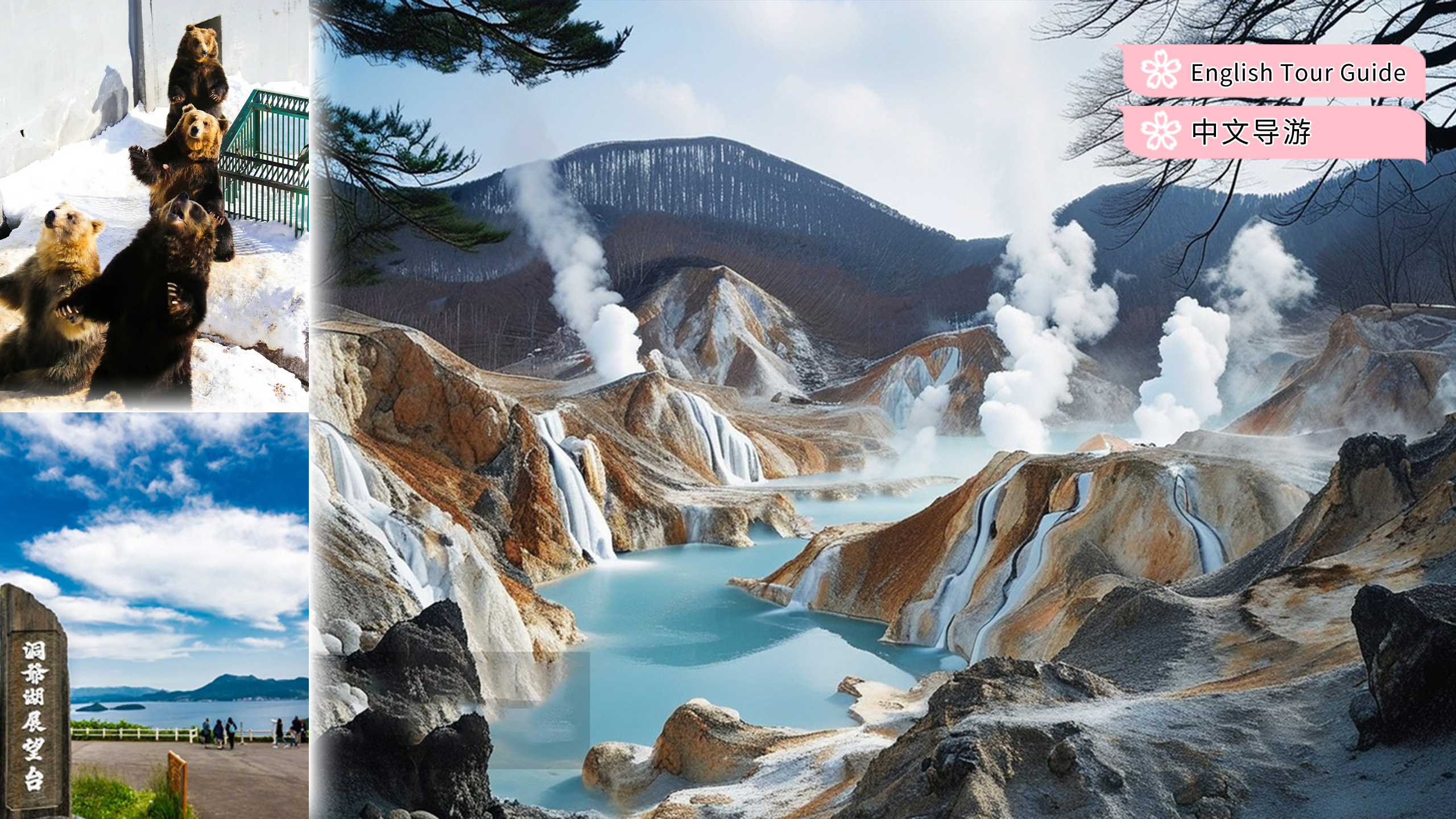 【北海道洞爷湖】洞爷湖&登别地狱谷&熊牧场或有珠山一日游