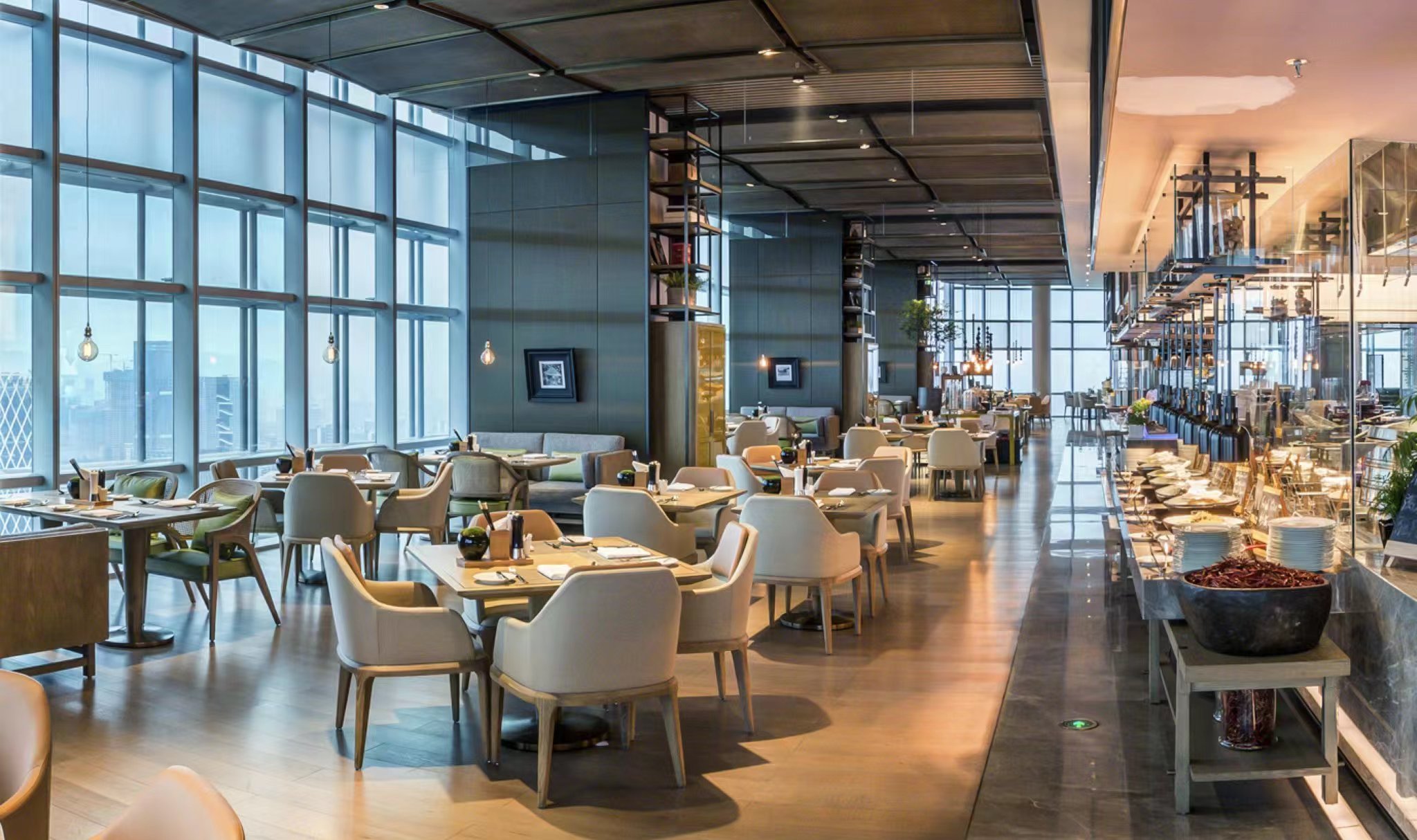 【南山43层高空美景】深圳中洲万豪酒店| 南山尚膳自助餐厅 | 自助晚餐 自助午餐