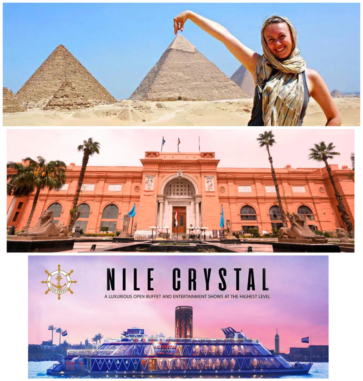 吉萨金字塔 & 埃及博物馆 & 尼罗河游船私人一日游