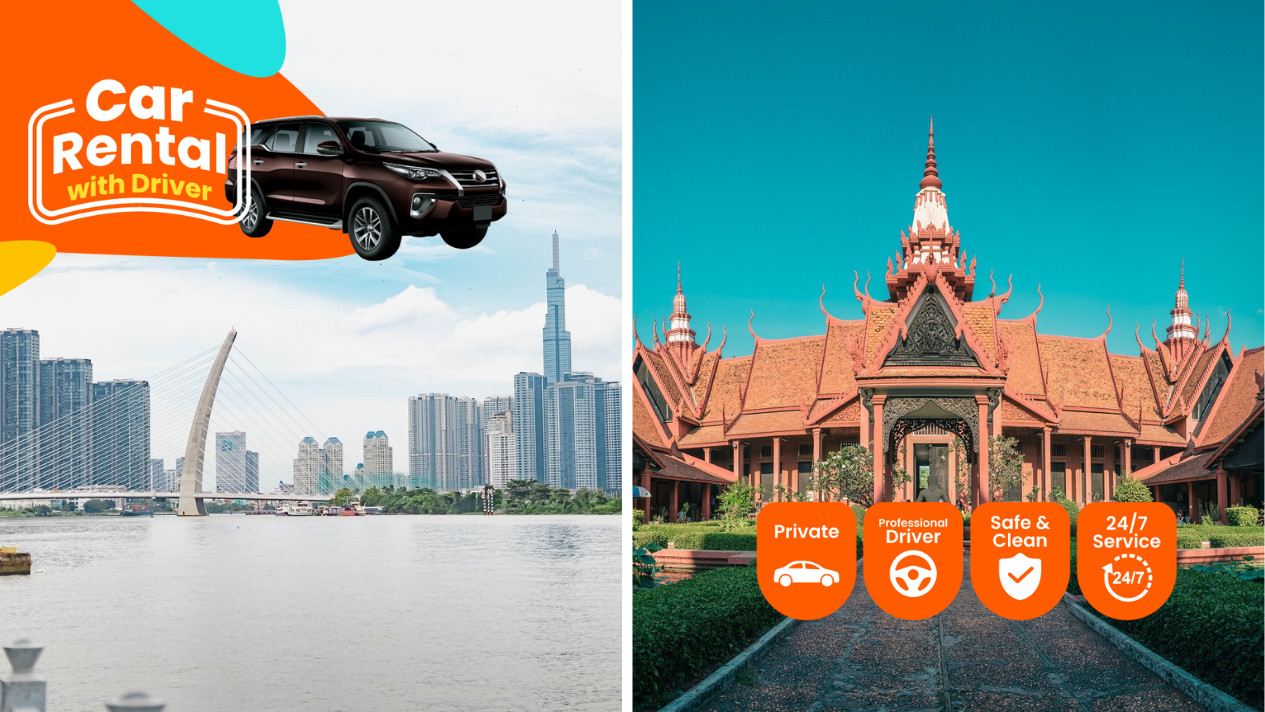 胡志明市租车到金边，柬埔寨，反之亦然（含司机）