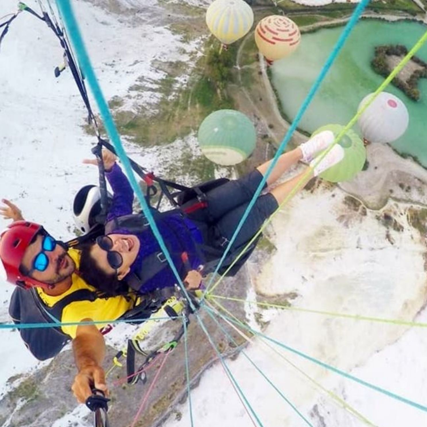 棉花堡石灰华特殊滑翔伞