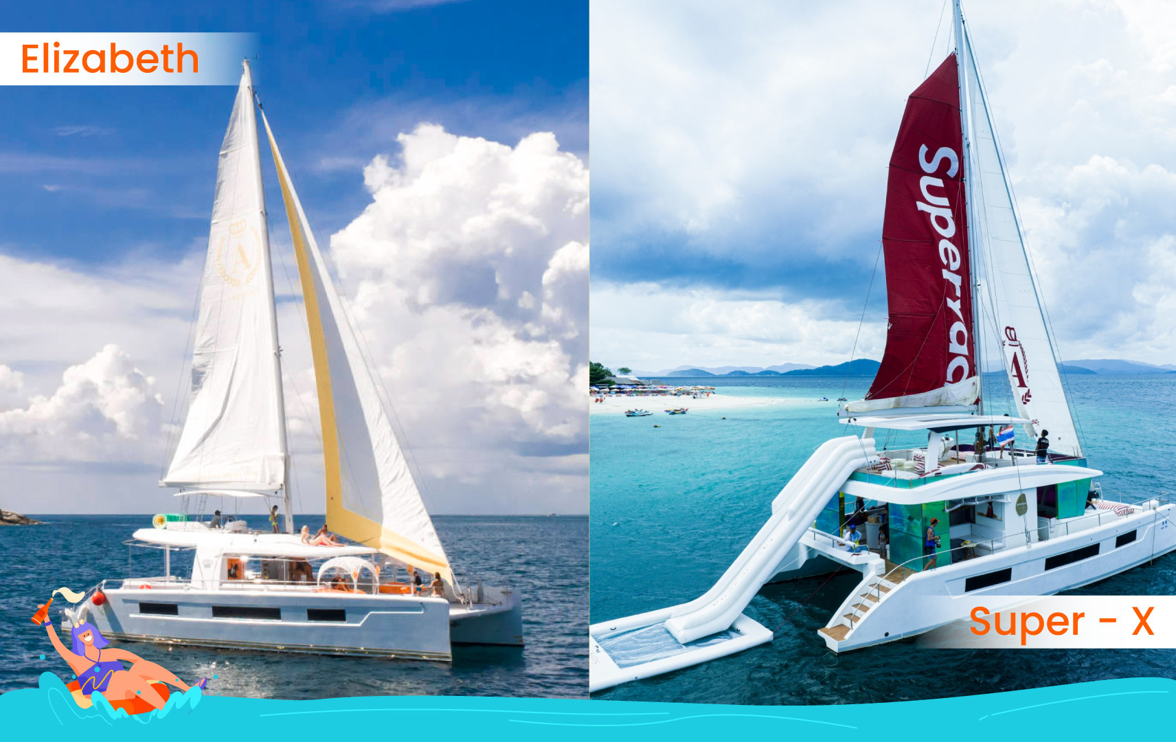 皇帝岛＆珊瑚岛豪华双体船之旅（Super Yacht 提供）