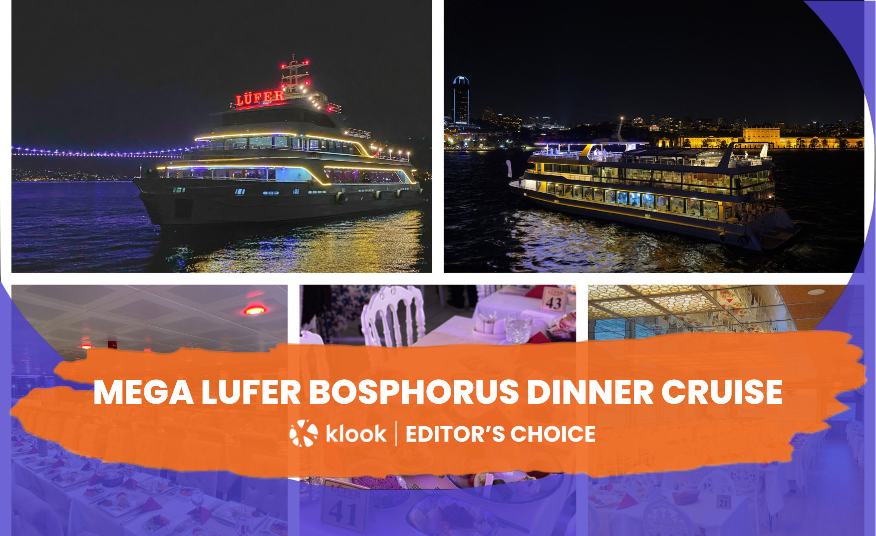 博斯普鲁斯海峡 Mega Lufer 晚餐游船秀（含私人餐桌）