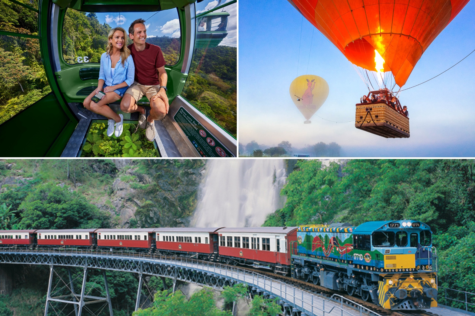 【套票】凯恩斯热气球 + 热带雨林缆车 & Kuranda观光火车