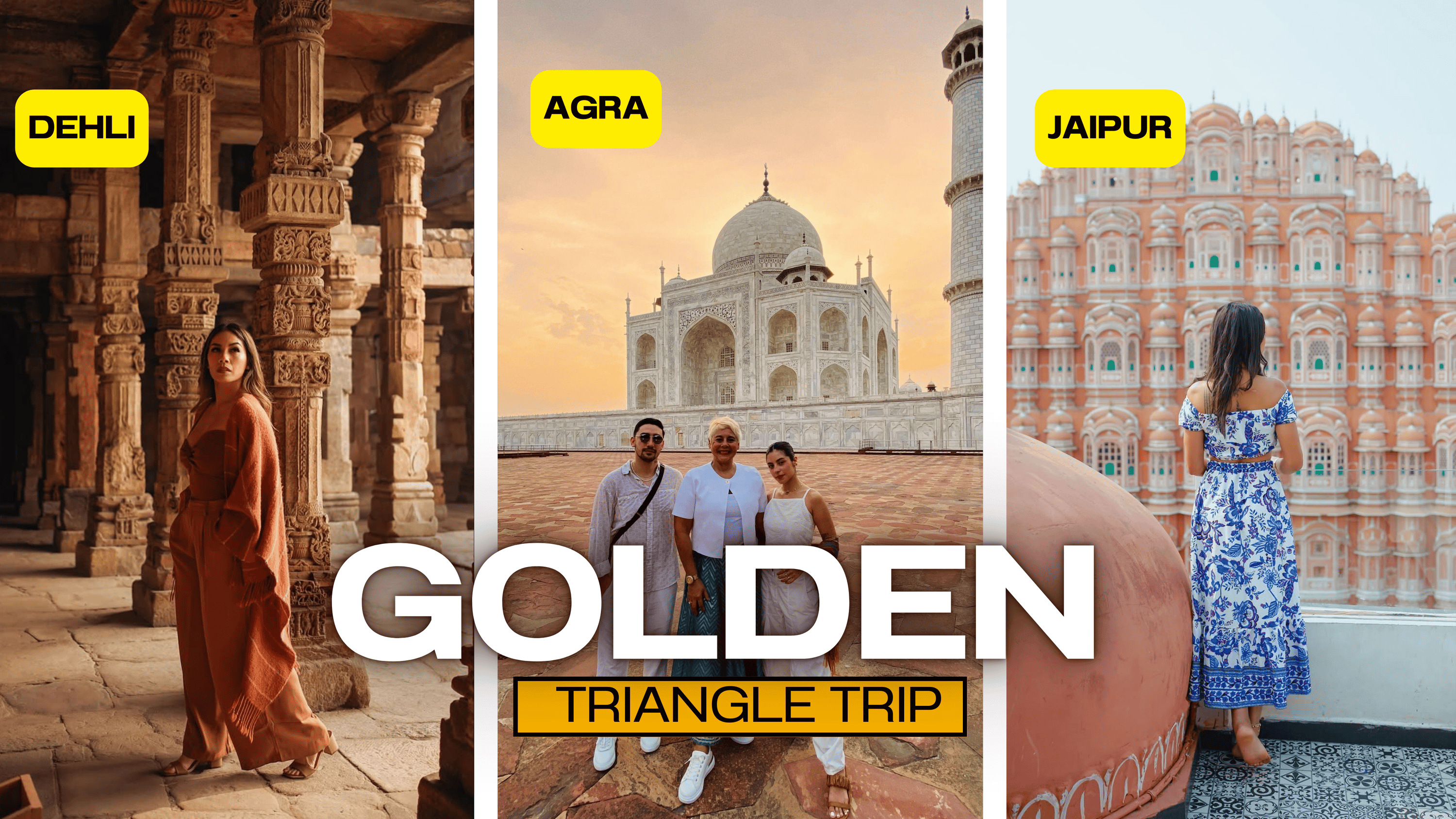 3天2夜金三角（Golden Triangle）旅游（德里、阿格拉、斋浦尔），含可选项目