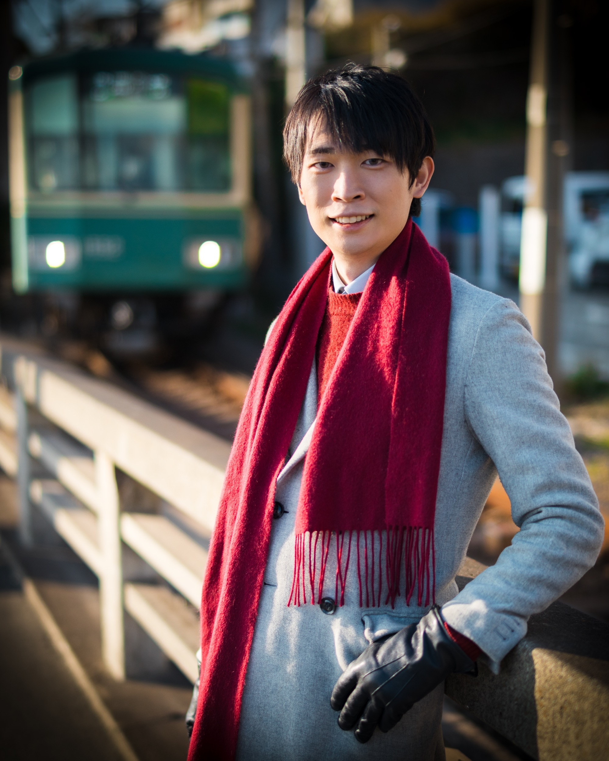 镰仓动漫火车和海滩肖像摄影之旅