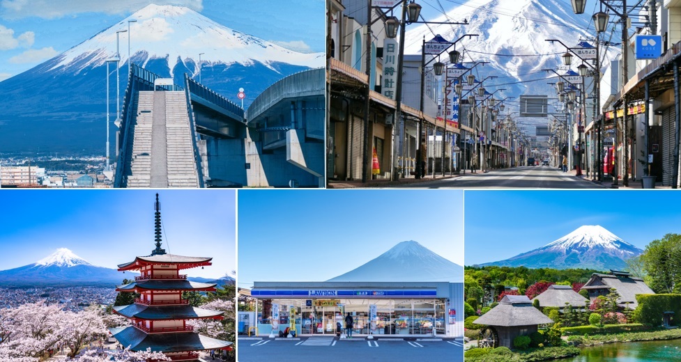 富士山5大打卡必去景点一日游 富士山梦之大桥& 罗森便利店&新仓山公园&本町商店街&忍野八海（中文或英文导游 东京新宿出发）