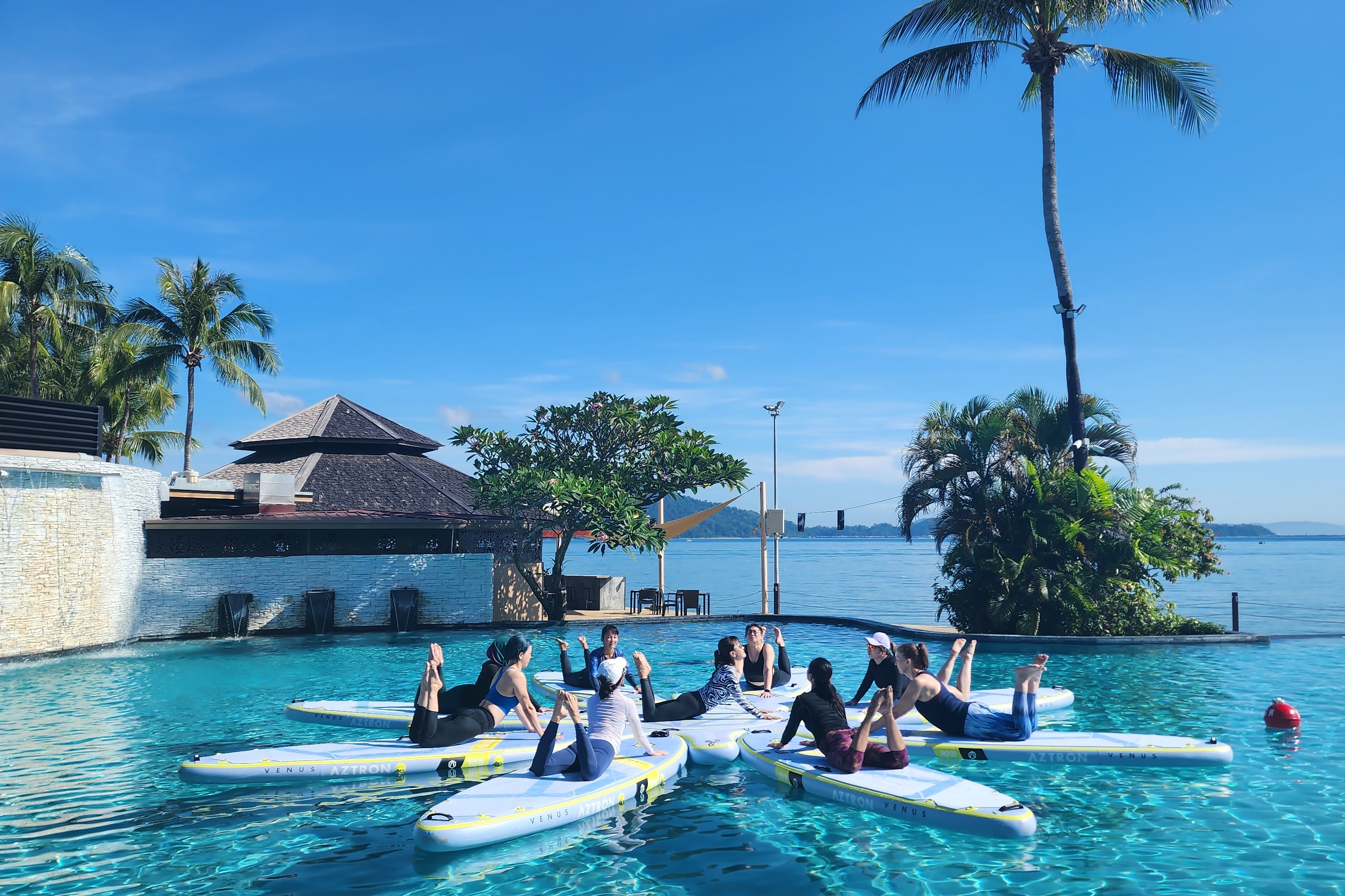 沙巴丹绒亚路香格里拉酒店SUP瑜伽体验