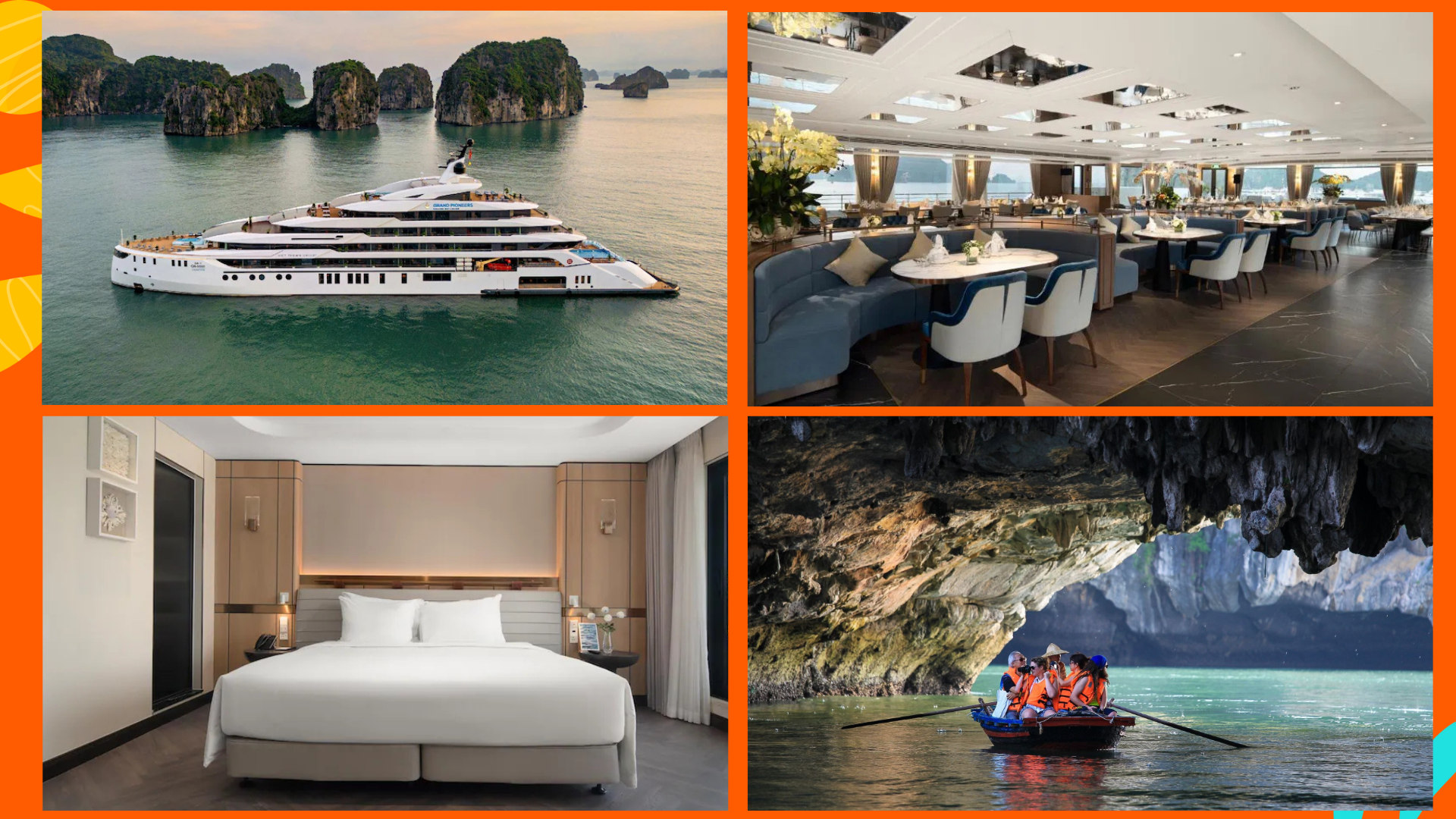 【路线2】下龙湾2天1夜游船（Luxury Grand Pioneers Cruise）