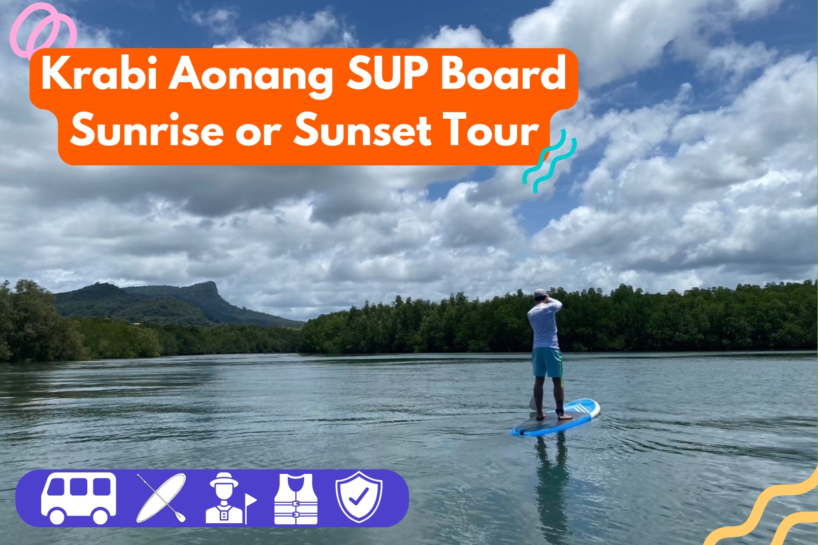 甲米奥南SUP站立式浆板日出或日落之旅