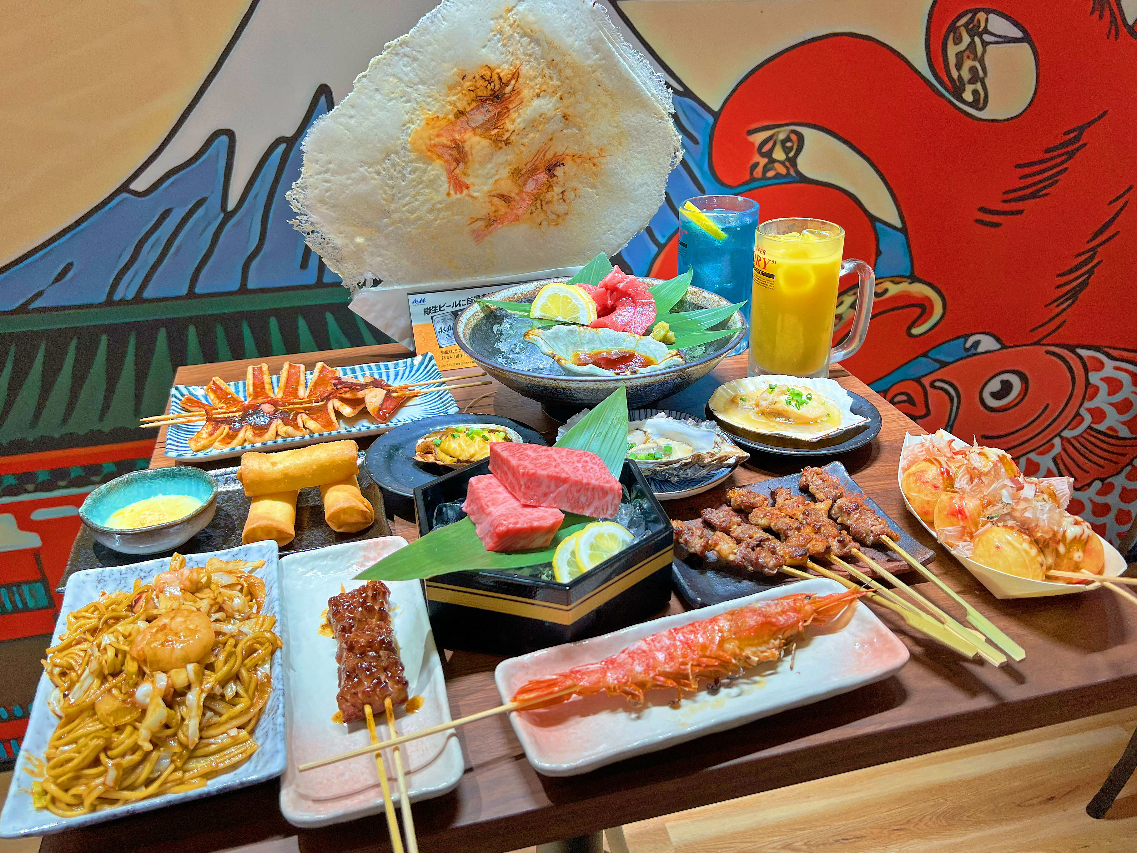 【Klook独家贩售】胜 旨いもん屋台（Katsu Umaimonyadai）海鲜和牛居酒屋 - 大阪・道顿堀・心斎桥・难波