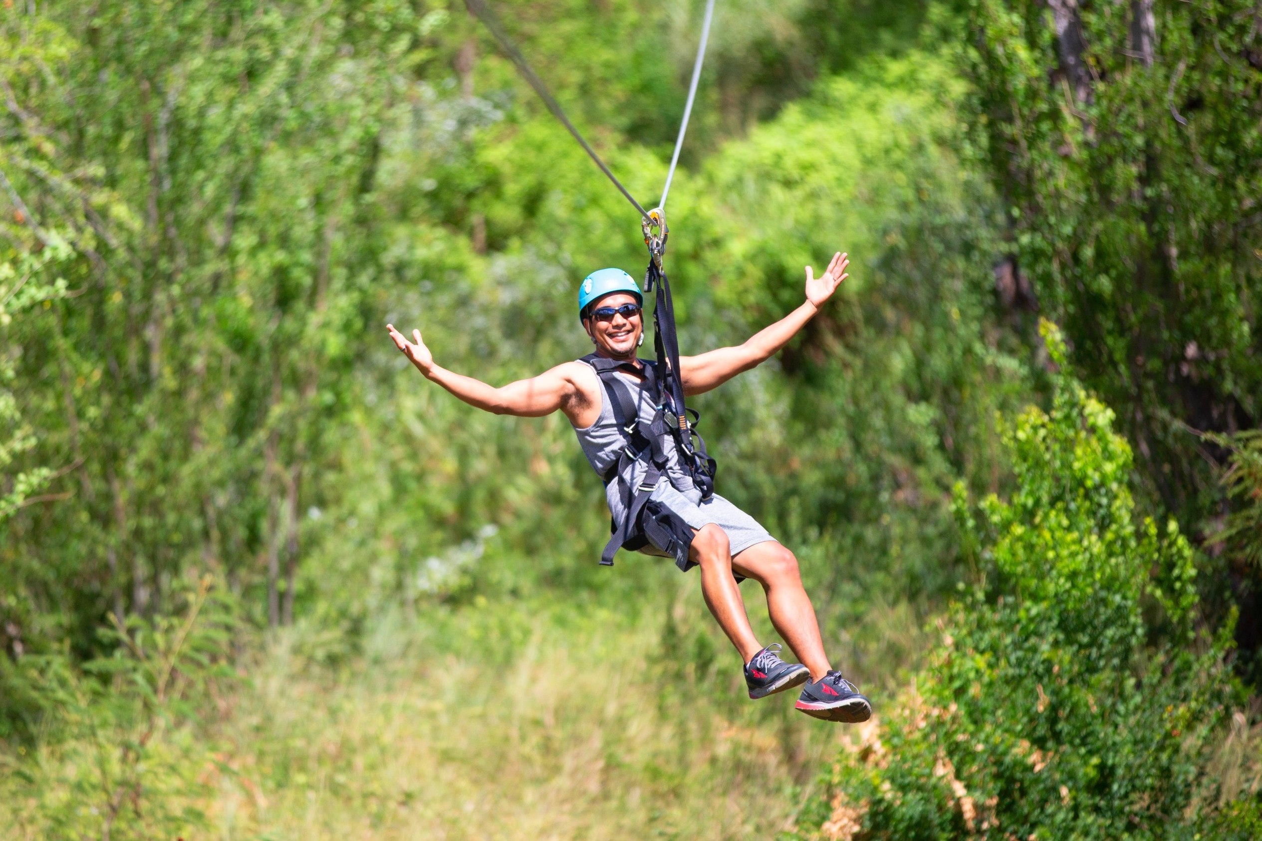 夏威夷欧胡岛高空滑索之旅