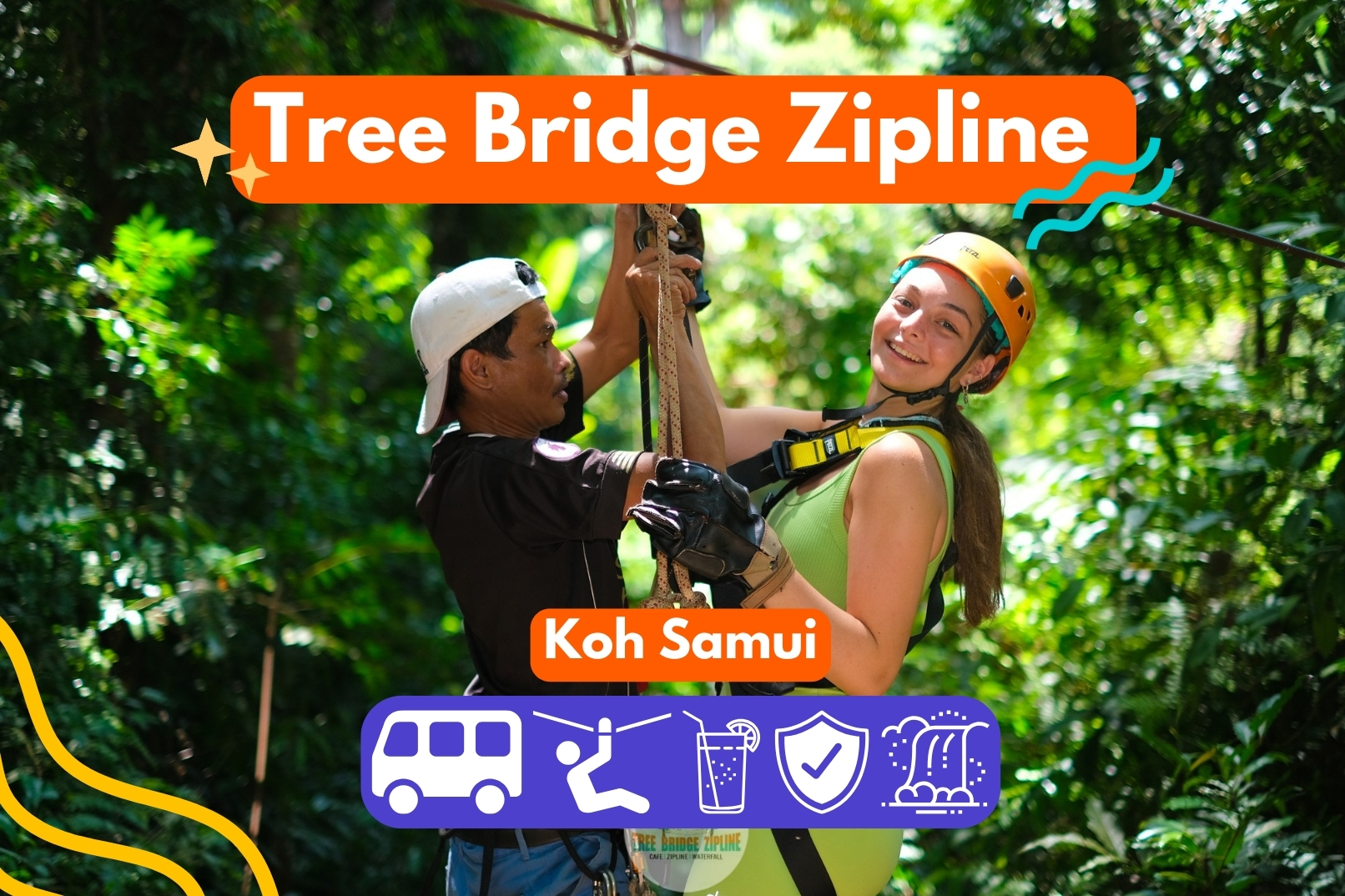 苏梅岛丛林飞索体验