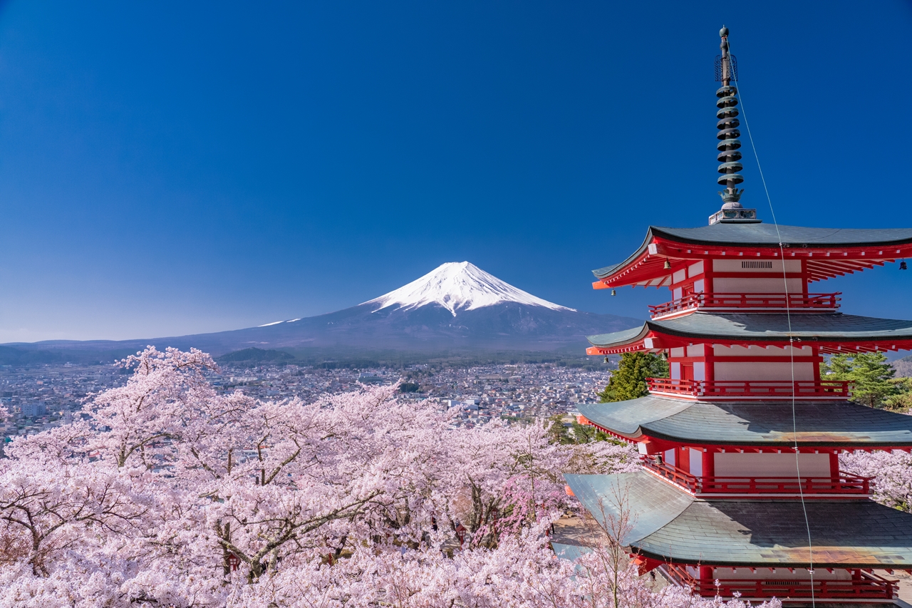 富士山新仓山浅间公园＆传统日本村庄之旅