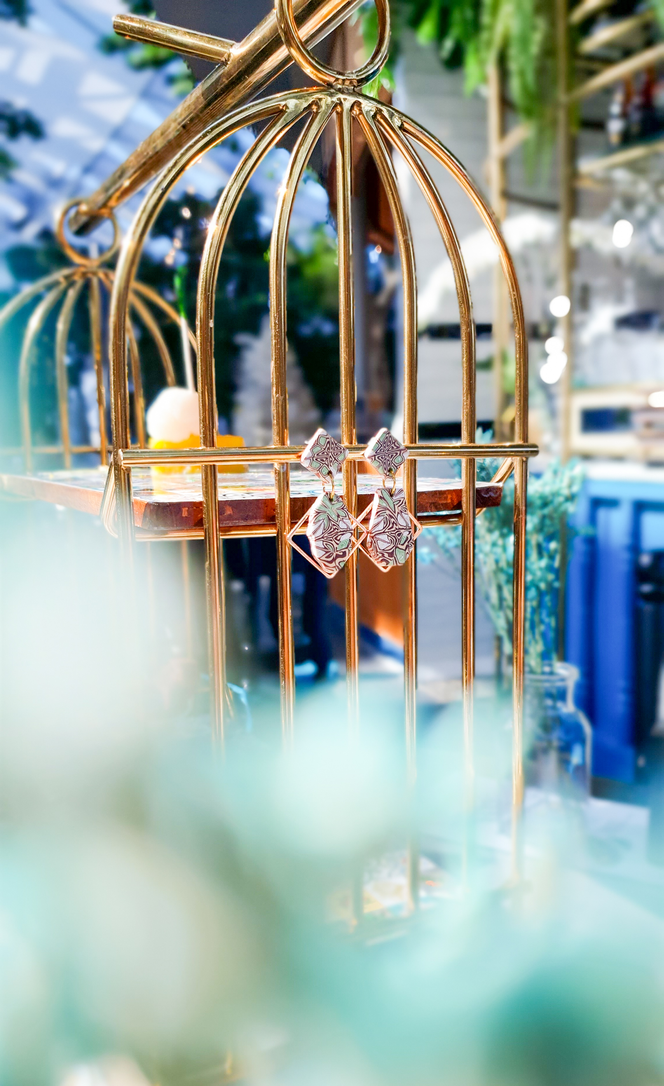 万花筒图案黏土耳饰制作体验