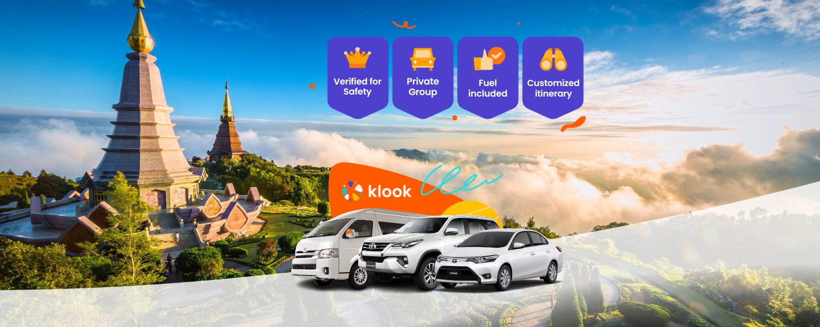 清迈＆茵他侬山＆素帖山＆湄康蓬等地包车游览（Northern Master Car 提供）