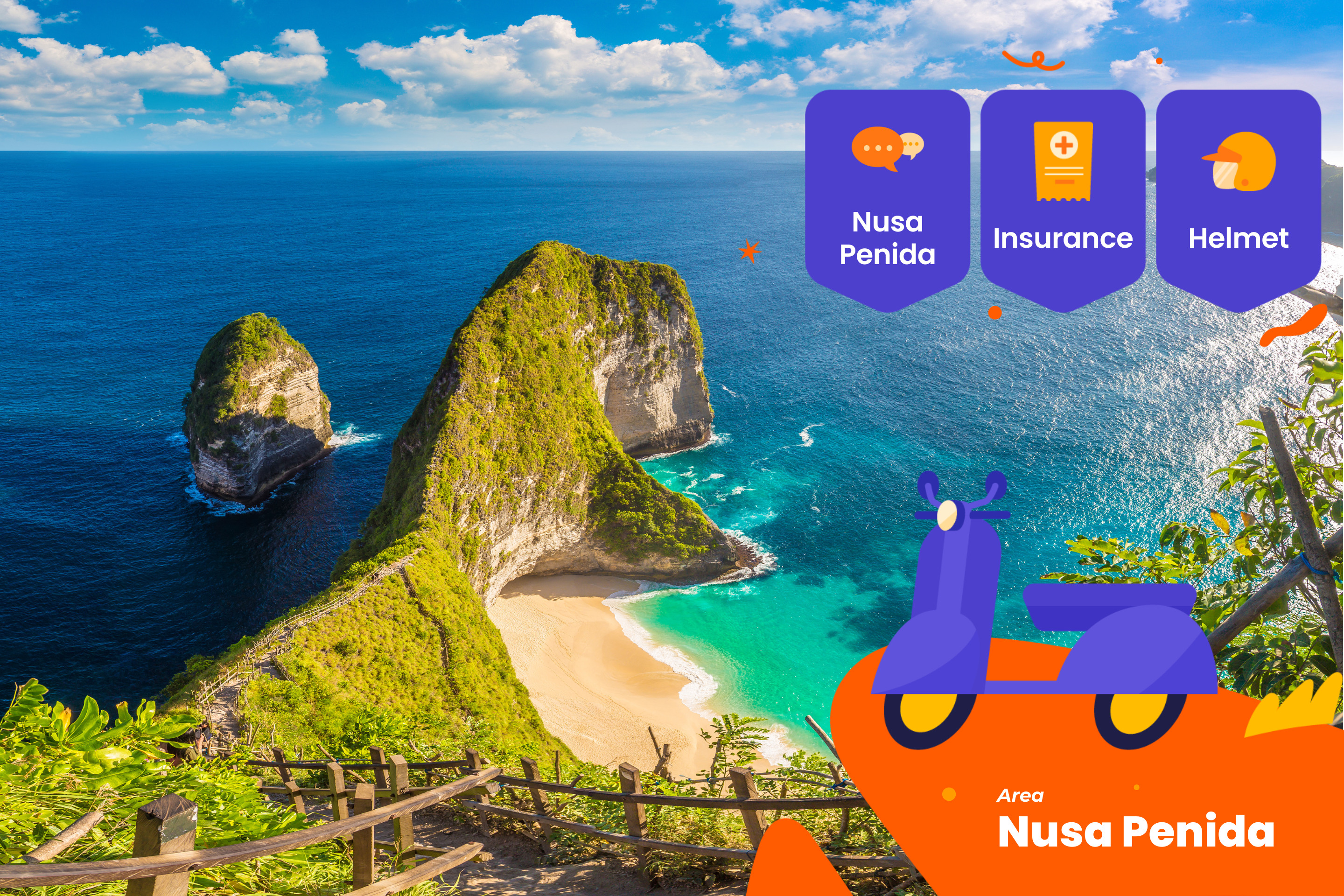 佩尼达岛踏板摩托车出租