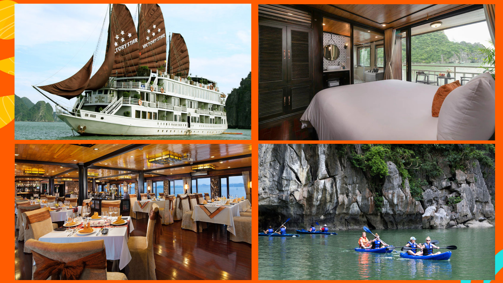 【路线2】下龙湾2天1夜游船之旅（Victory Star Cruise 提供）