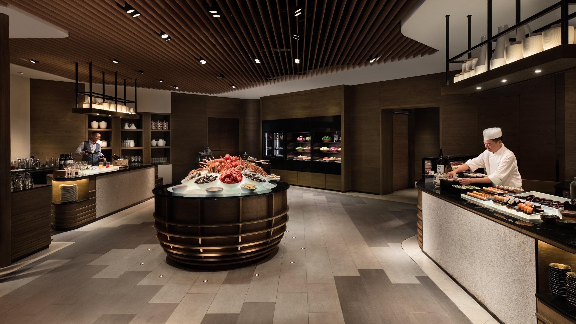 香港海洋公园万豪酒店自助餐 Hong Kong Ocean Park Marriott Hotel｜海湾餐厅 Marina Kitchen｜自助午餐、自助晚餐｜品尝自助美食免费享用儿童游乐天地