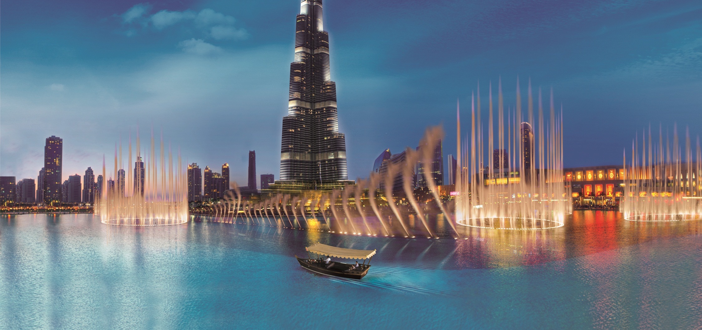 杜拜购物中心喷泉