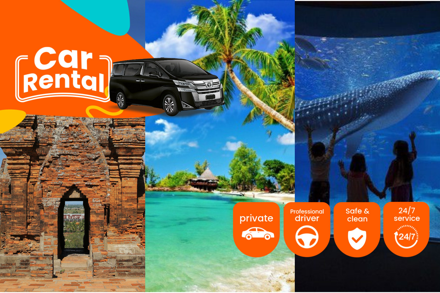 芽庄私人包车游览（含司机）