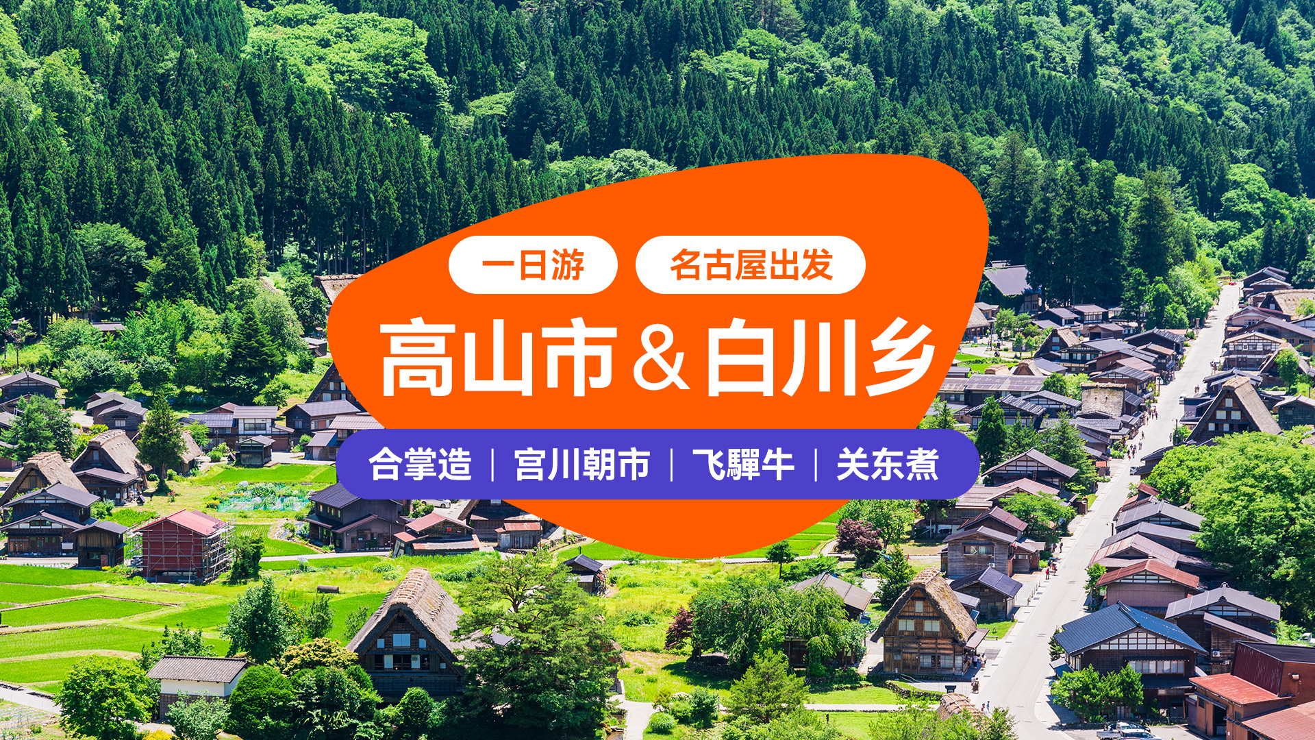 高山市＆白川乡一日游（含飞驒牛午餐）