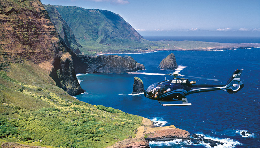 茂宜岛 Blue Hawaiian 直升机观光飞行体验